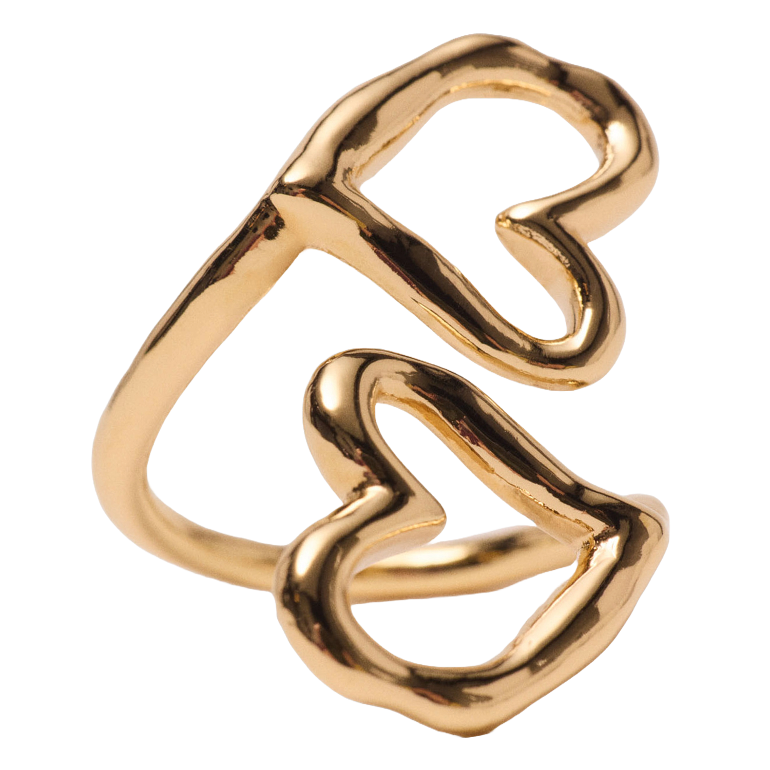 Heart-shaped ring MAJE Golden