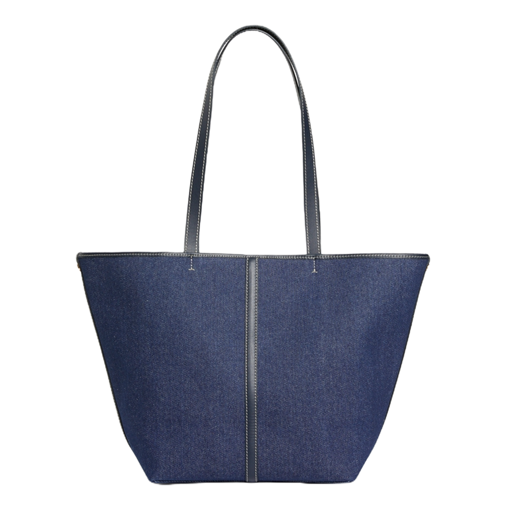 Cotton denim tote bag VANESSA BRUNO Blue