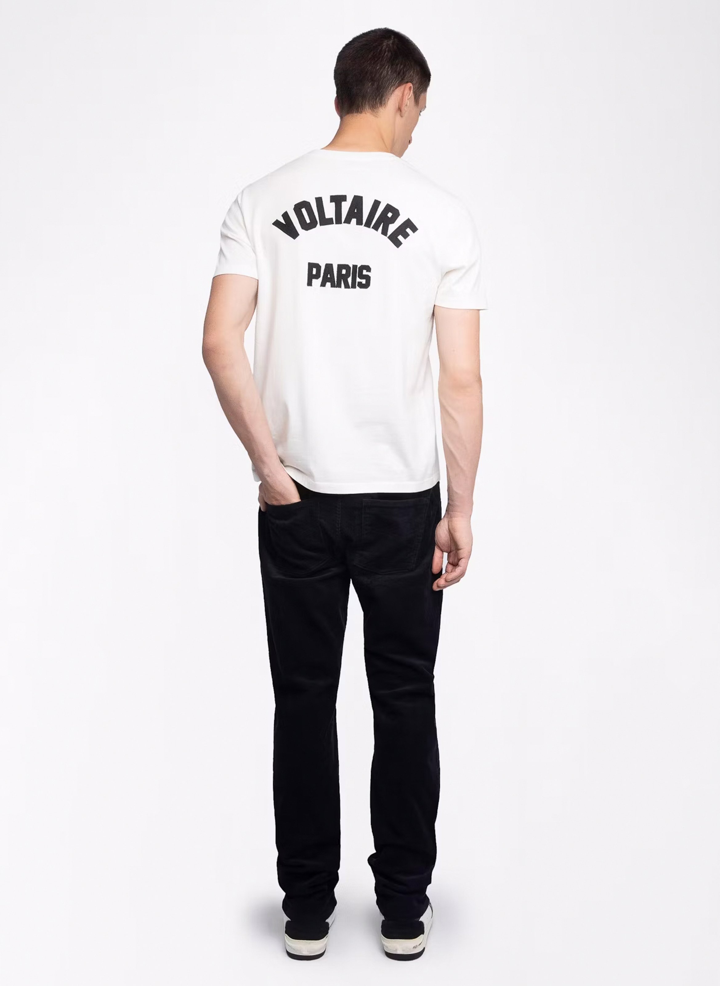 Tee-shirt col rond en coton ZADIG&amp;VOLTAIRE Blanc