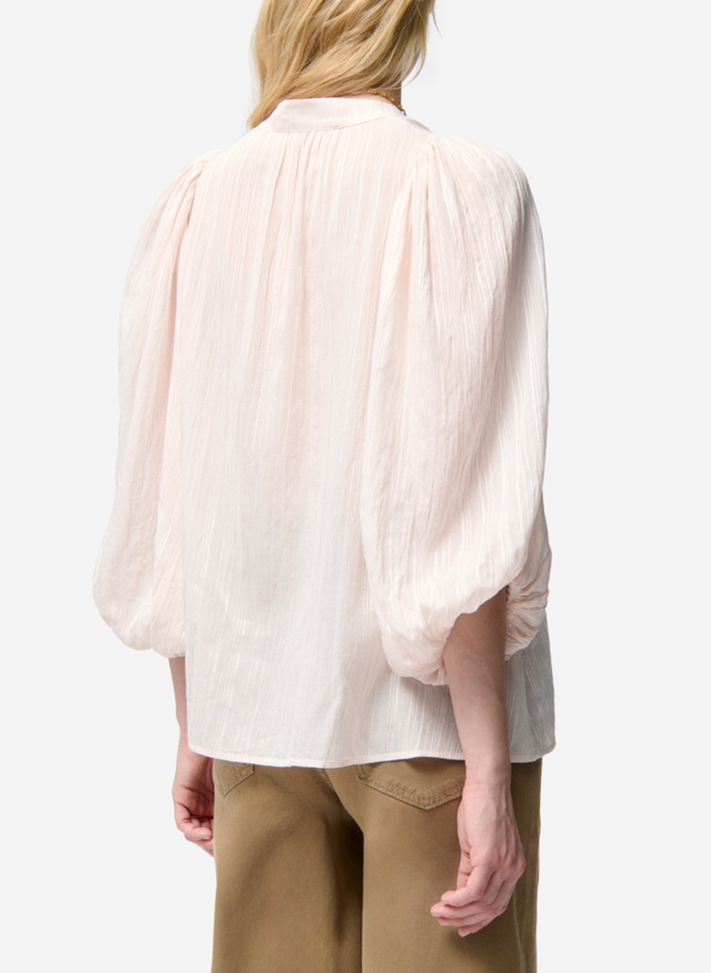 Oversized cotton blend blouse VANESSA BRUNO Pink