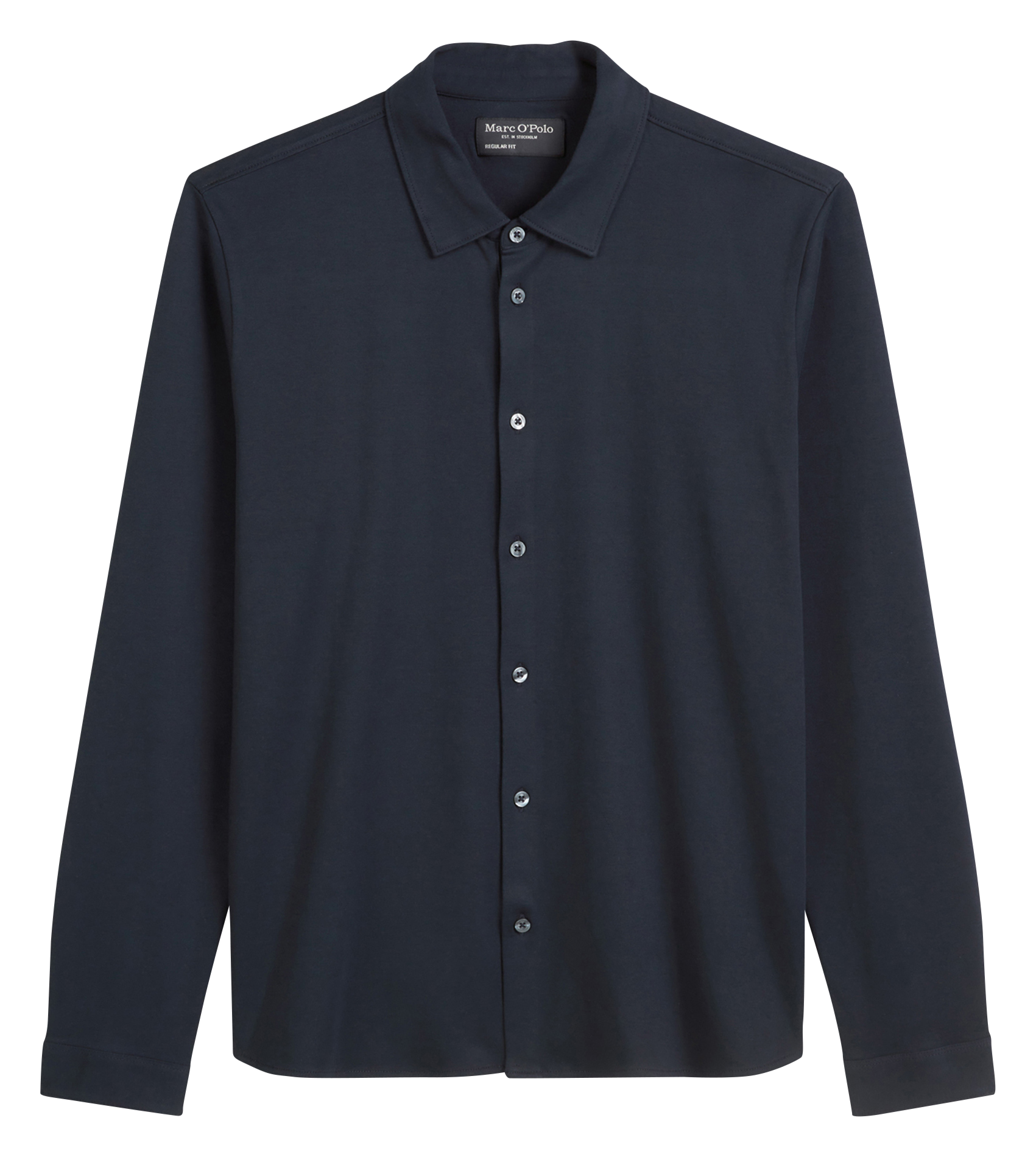 Chemise col classique manches contrastantes en coton MARC O'POLO Blue