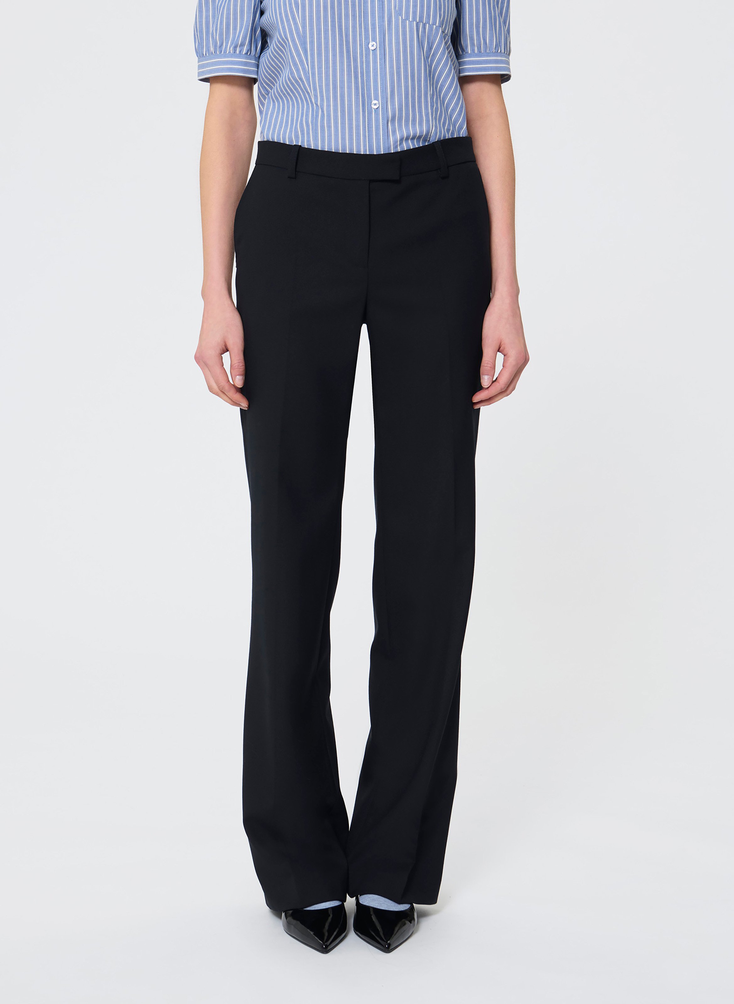 Pantalon droit en laine TARA JARMON