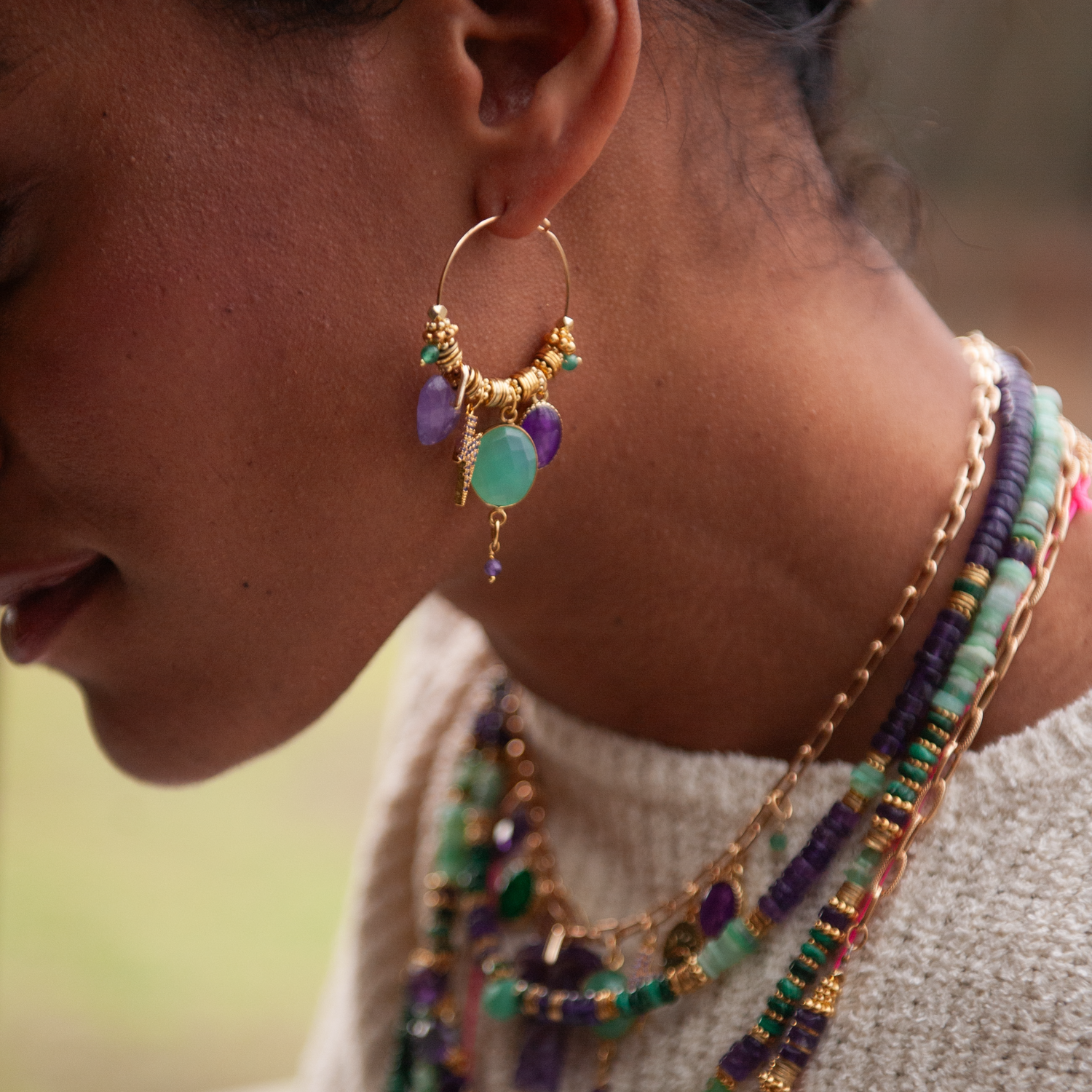 Créoles grigris - margaux L'ATELIER DES DAMES Golden