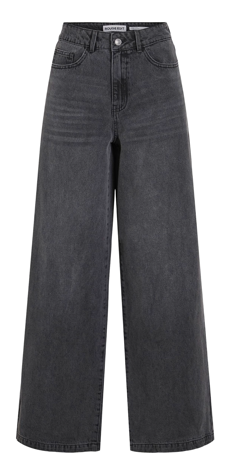 Jean large en coton ROUGE EDIT Gris