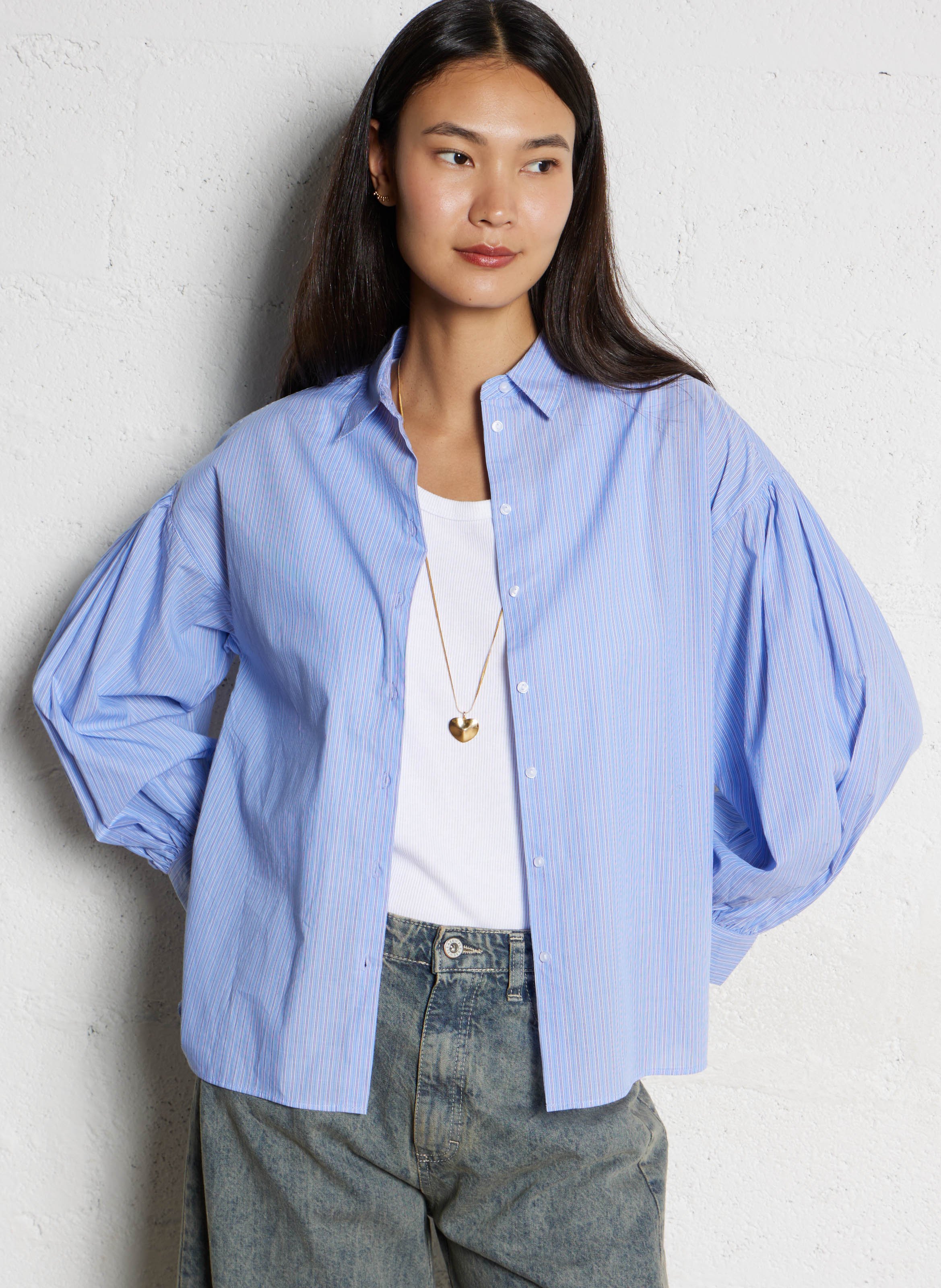 Loose-fit striped cotton shirt SUD EXPRESS