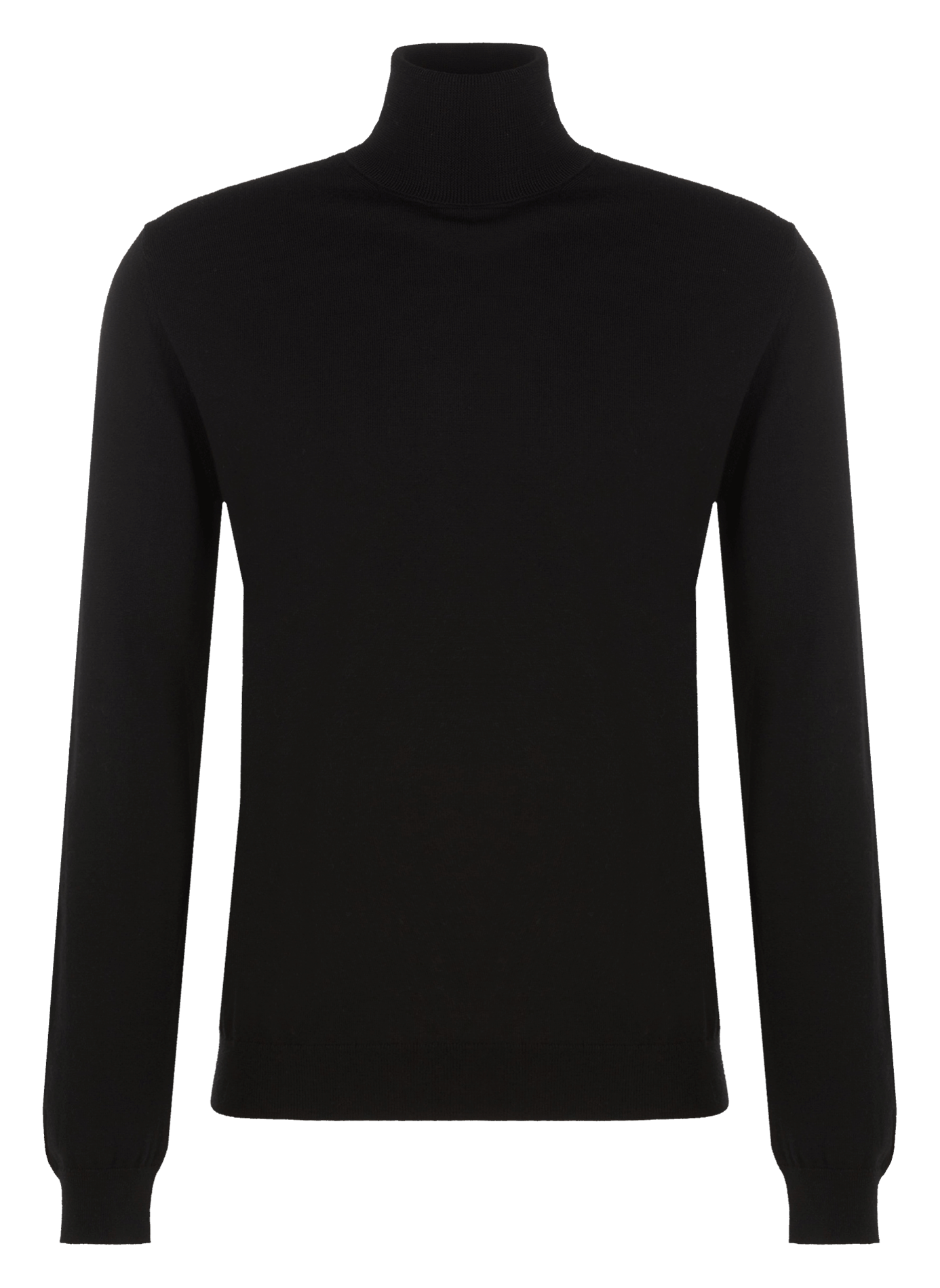 Rollkragenpullover aus Wolle SAISON 1865 Schwarz