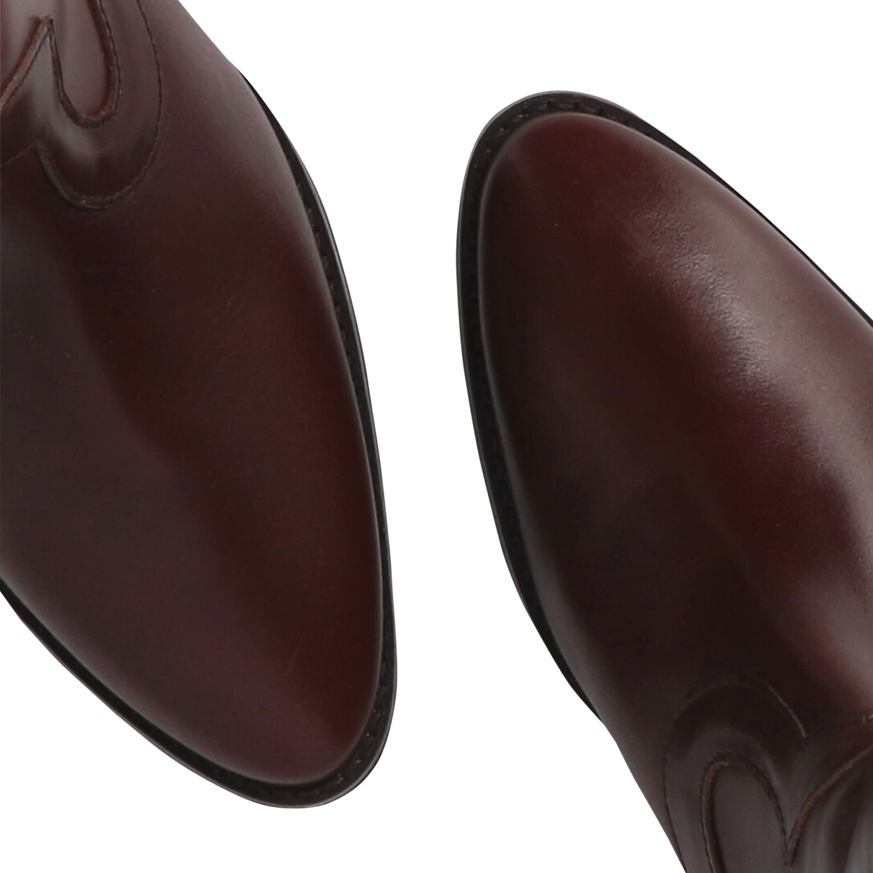 Bottes en cuir velours SOCQUE PARIS Marron