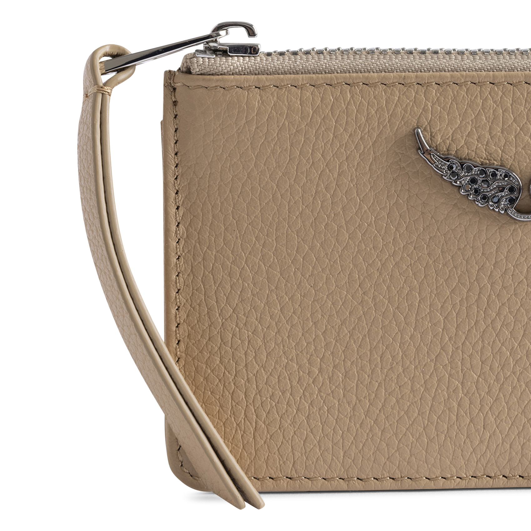 - 100 % Leder, - 6 Kartenschlitze, - 1 zentrale Tasche, - Maße: B10 x H7 cm. ZADIG&VOLTAIRE Beige