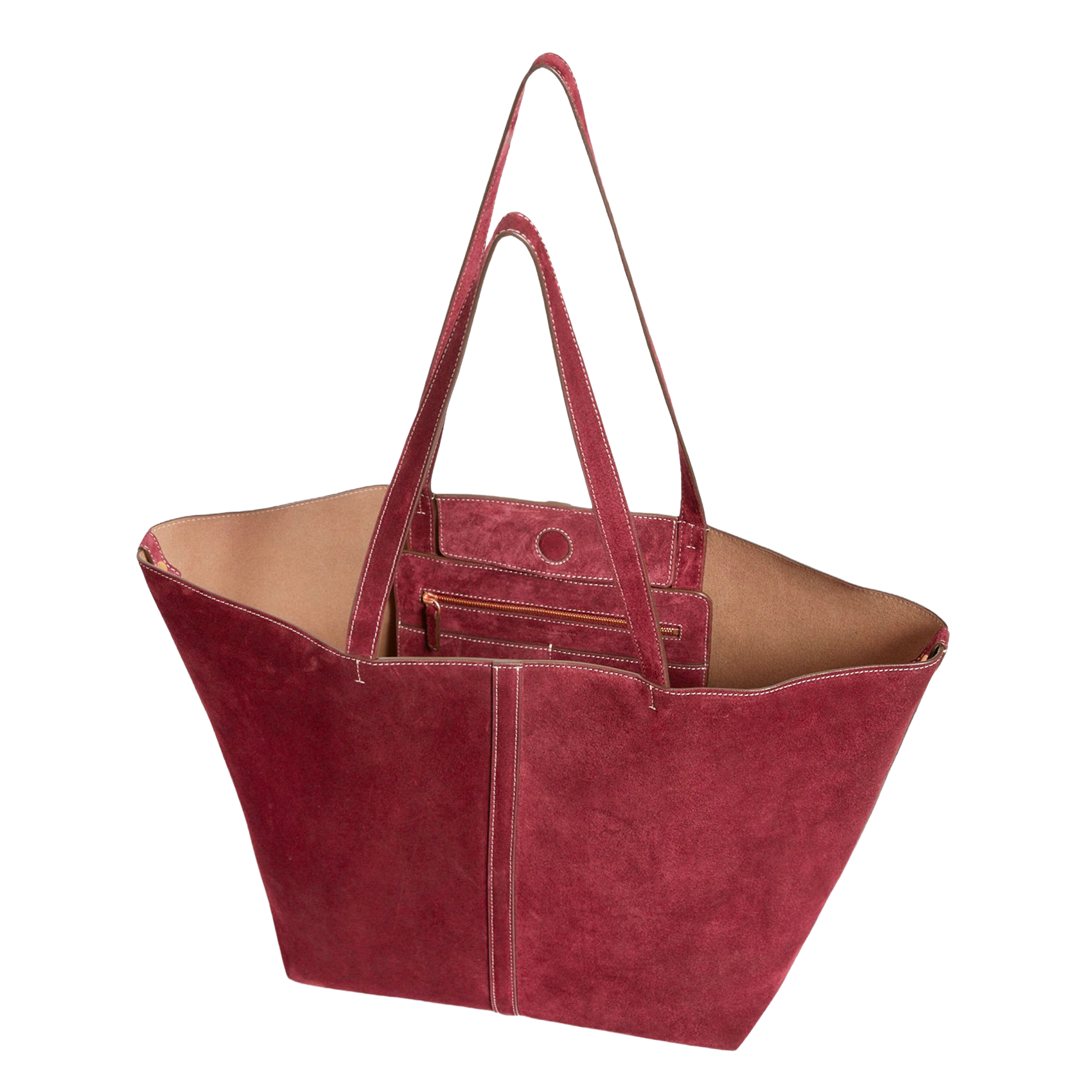 Suede tote bag VANESSA BRUNO Red