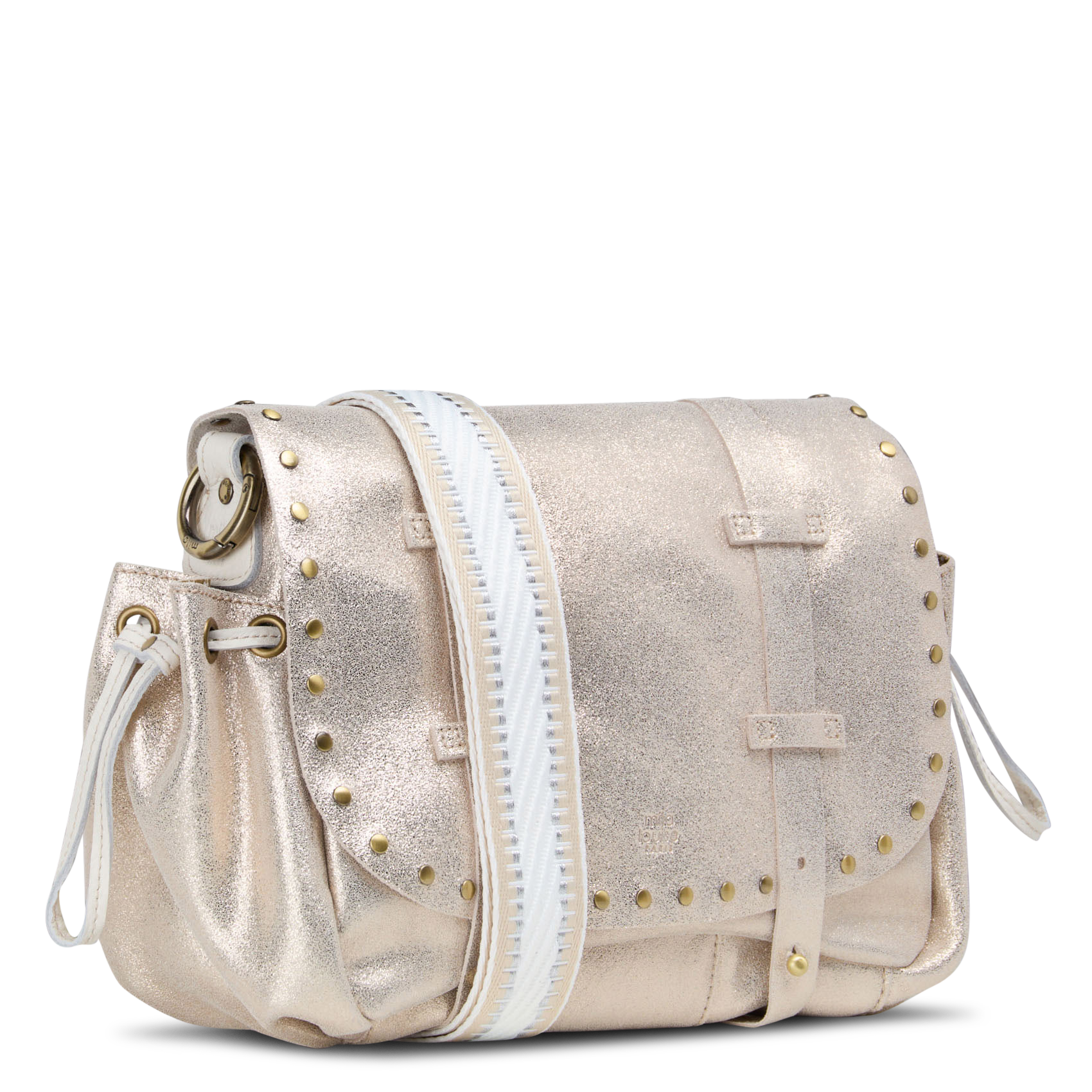Leather shoulder bag MILA LOUISE White