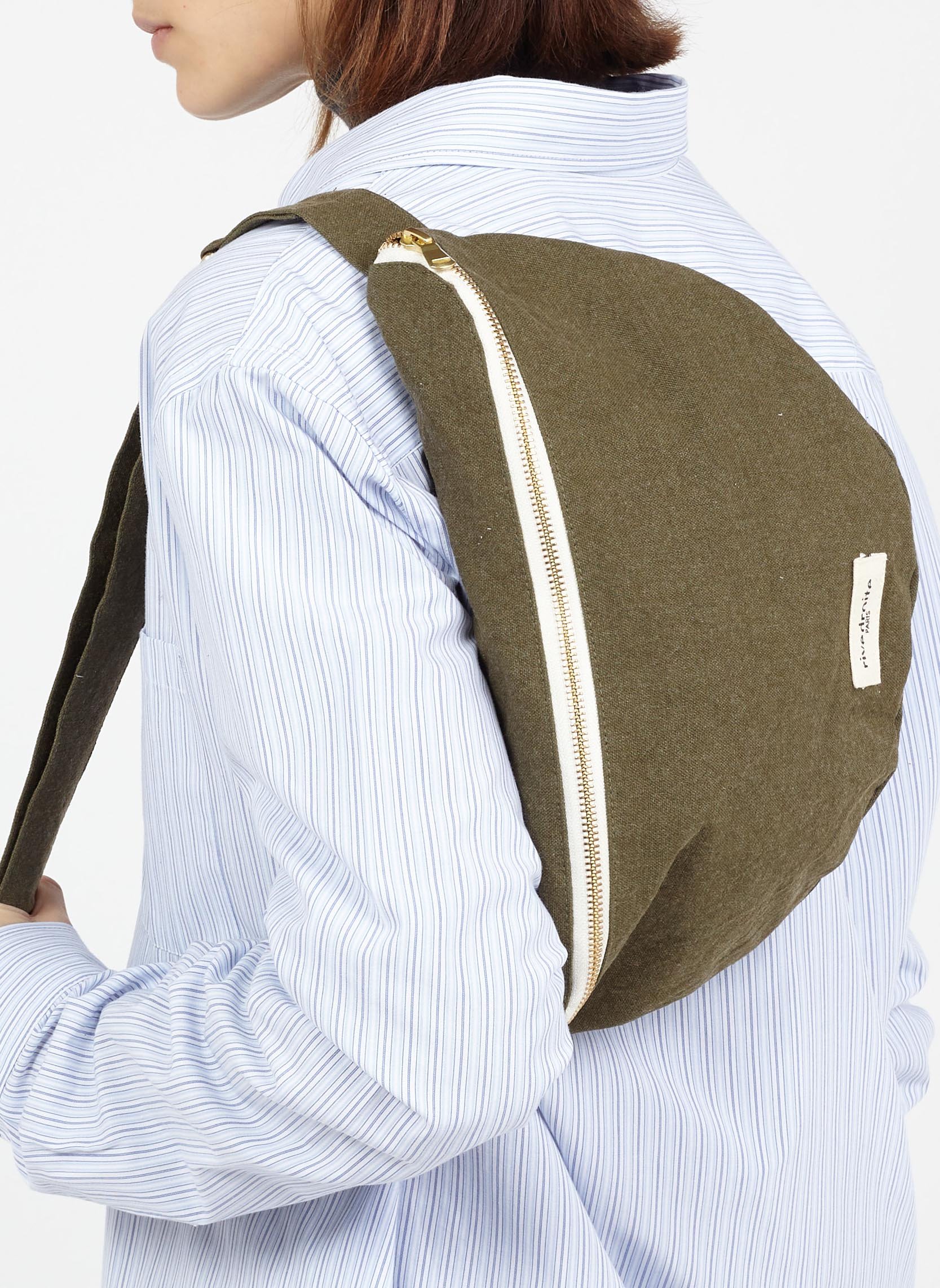 Denim waist bag RIVEDROITE PARIS Khaki