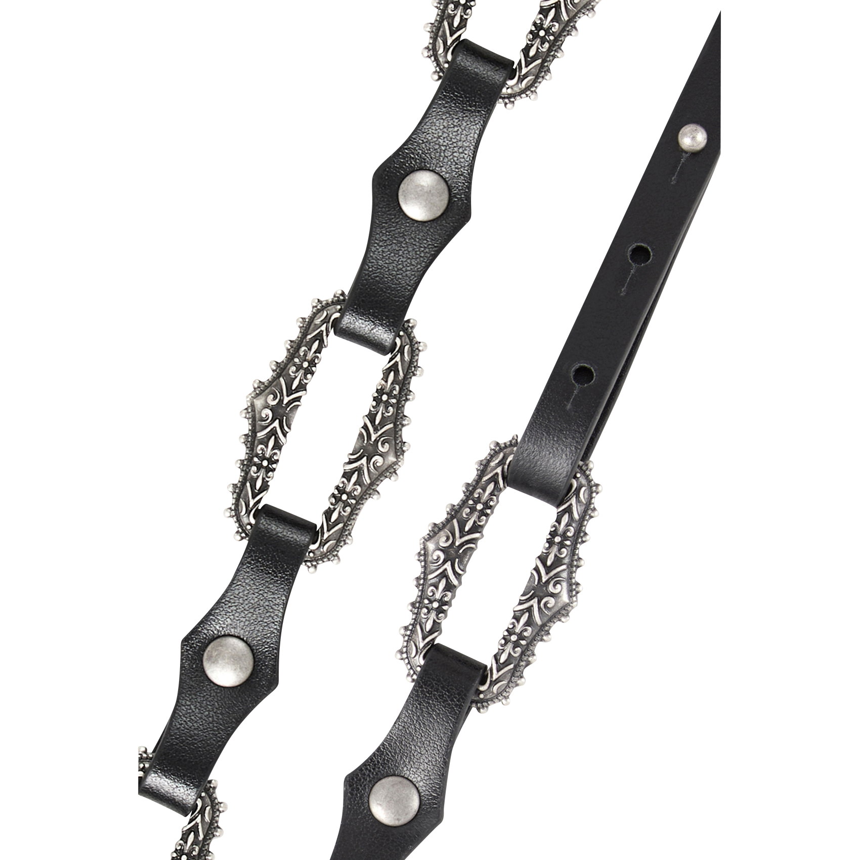 Ceinture boucle en cuir BA&SH Noir