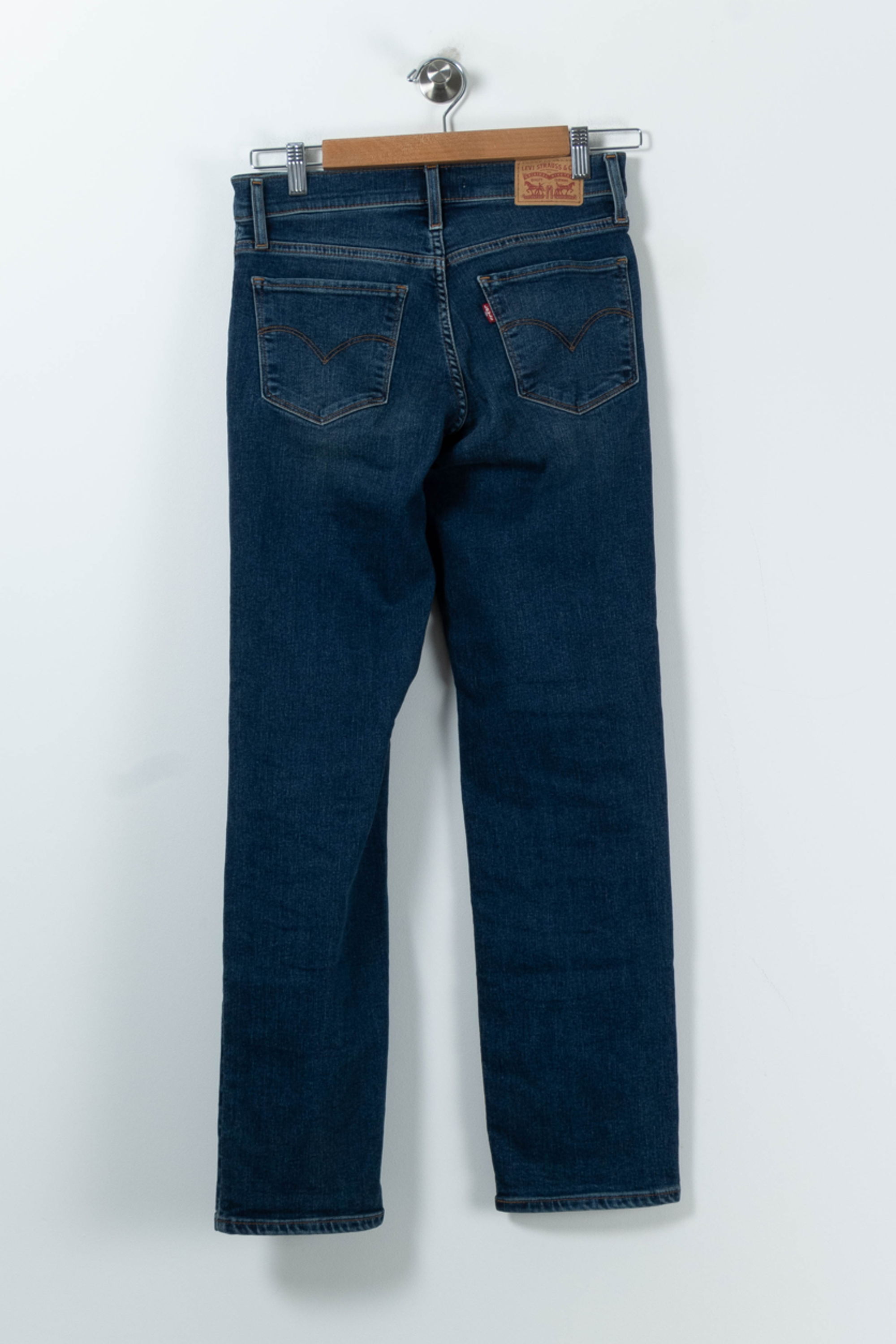 Cropped slim jeans with studs LEVI'S - Seconde main Blue