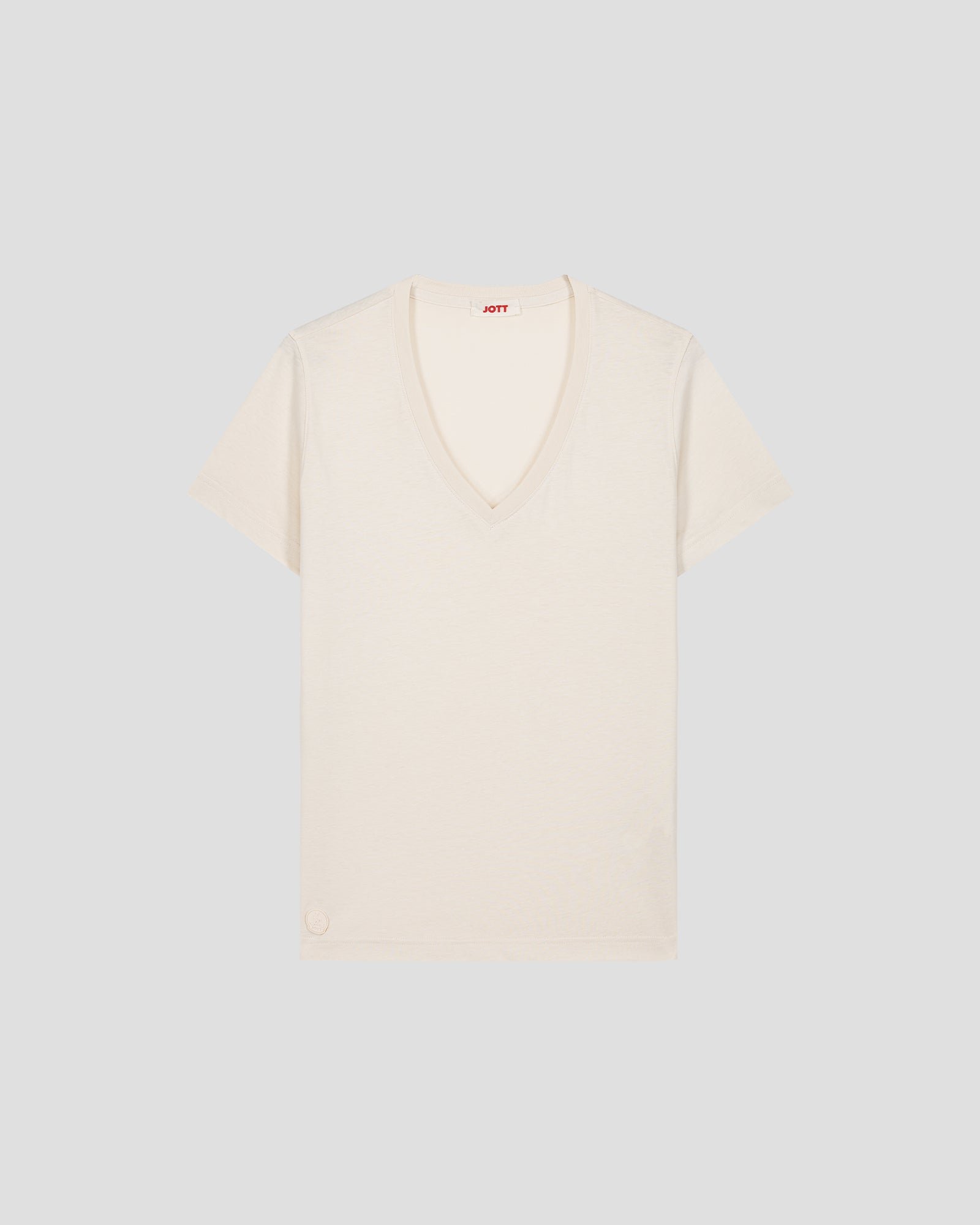 V-neck soft t-shirt JOTT White