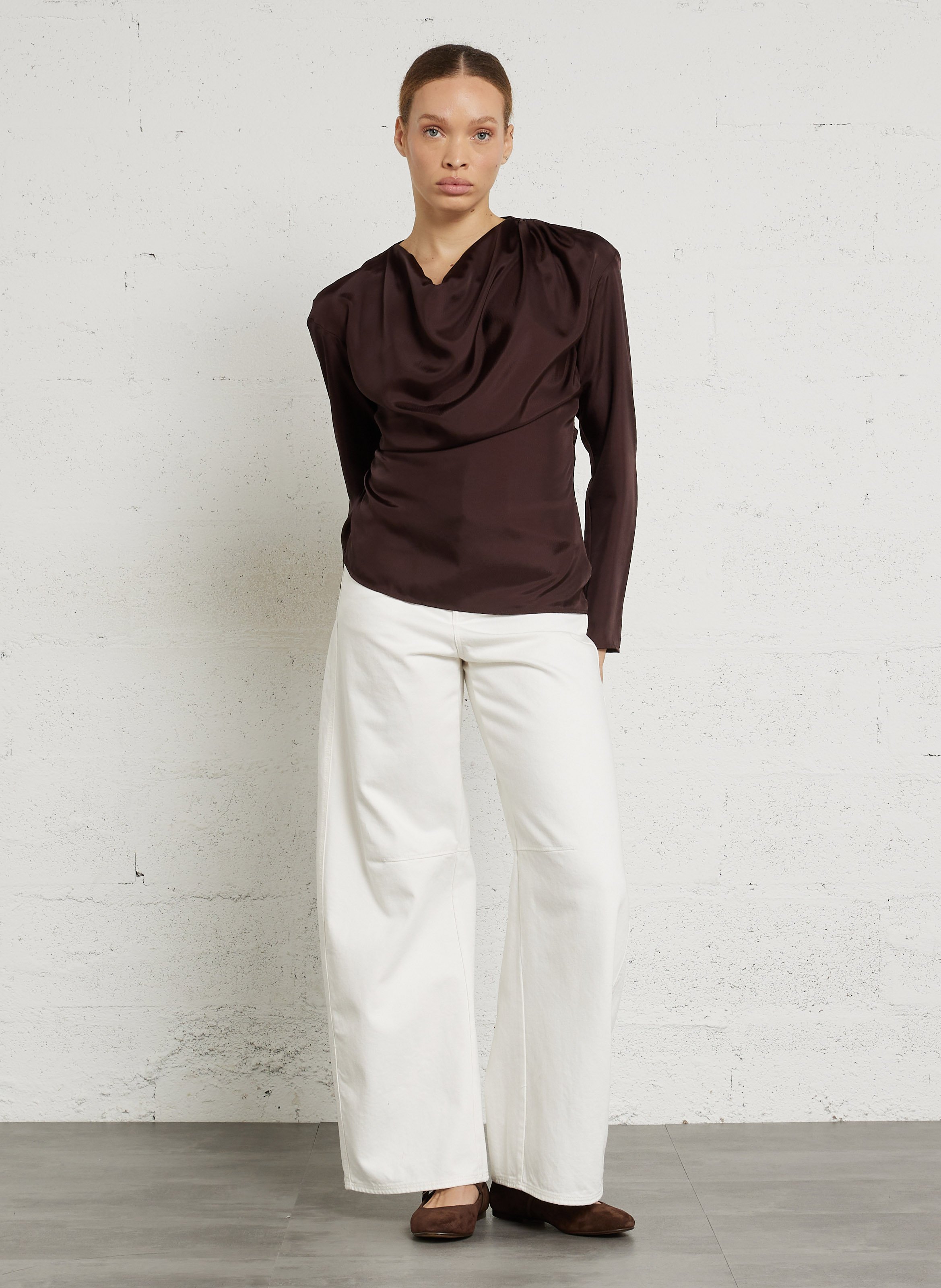 Katoenen ballonjeans SOEUR Wit