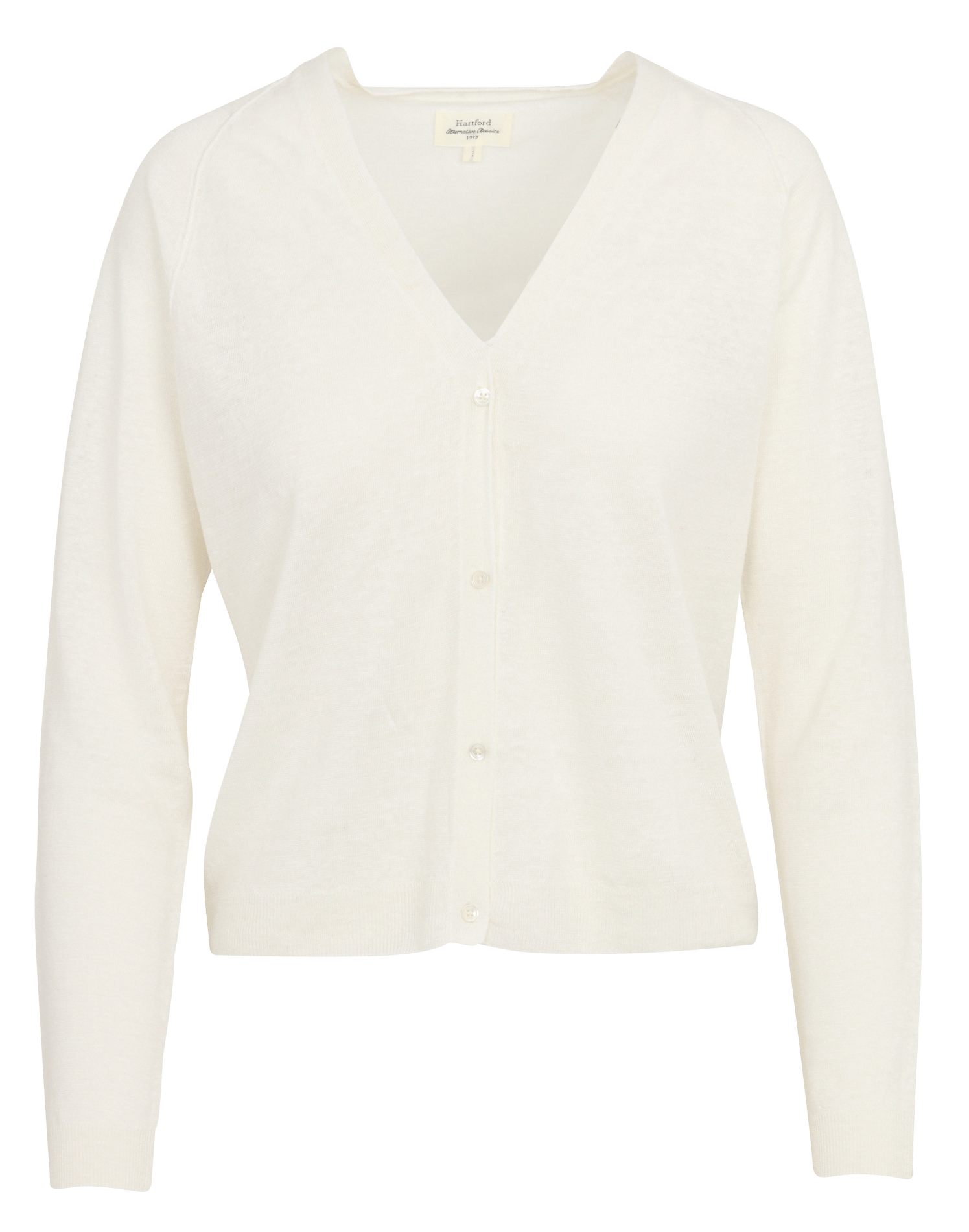 Aansluitend linnen vest met V-hals HARTFORD Veelkleurig