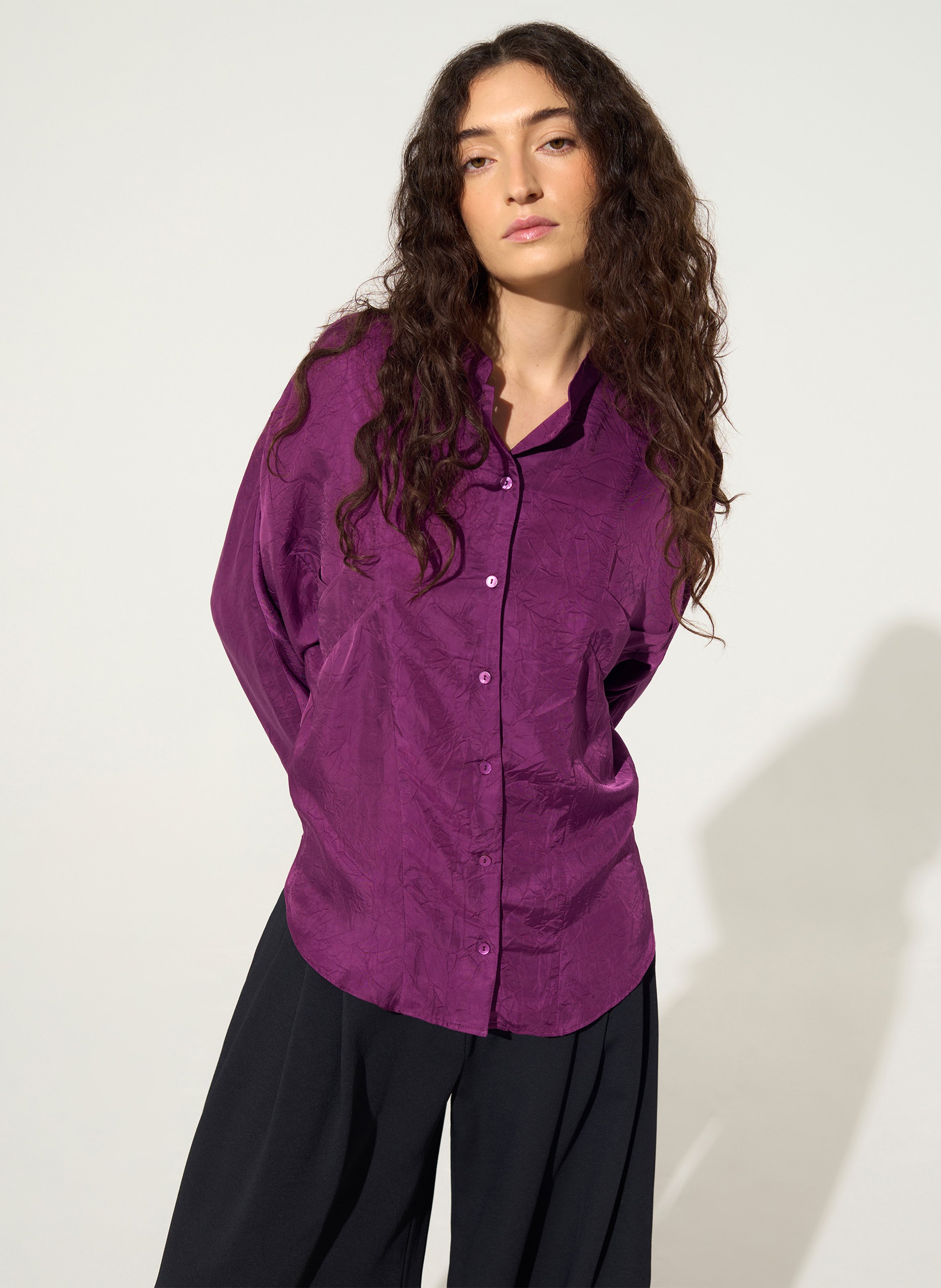 Blouse with round collar COTELAC