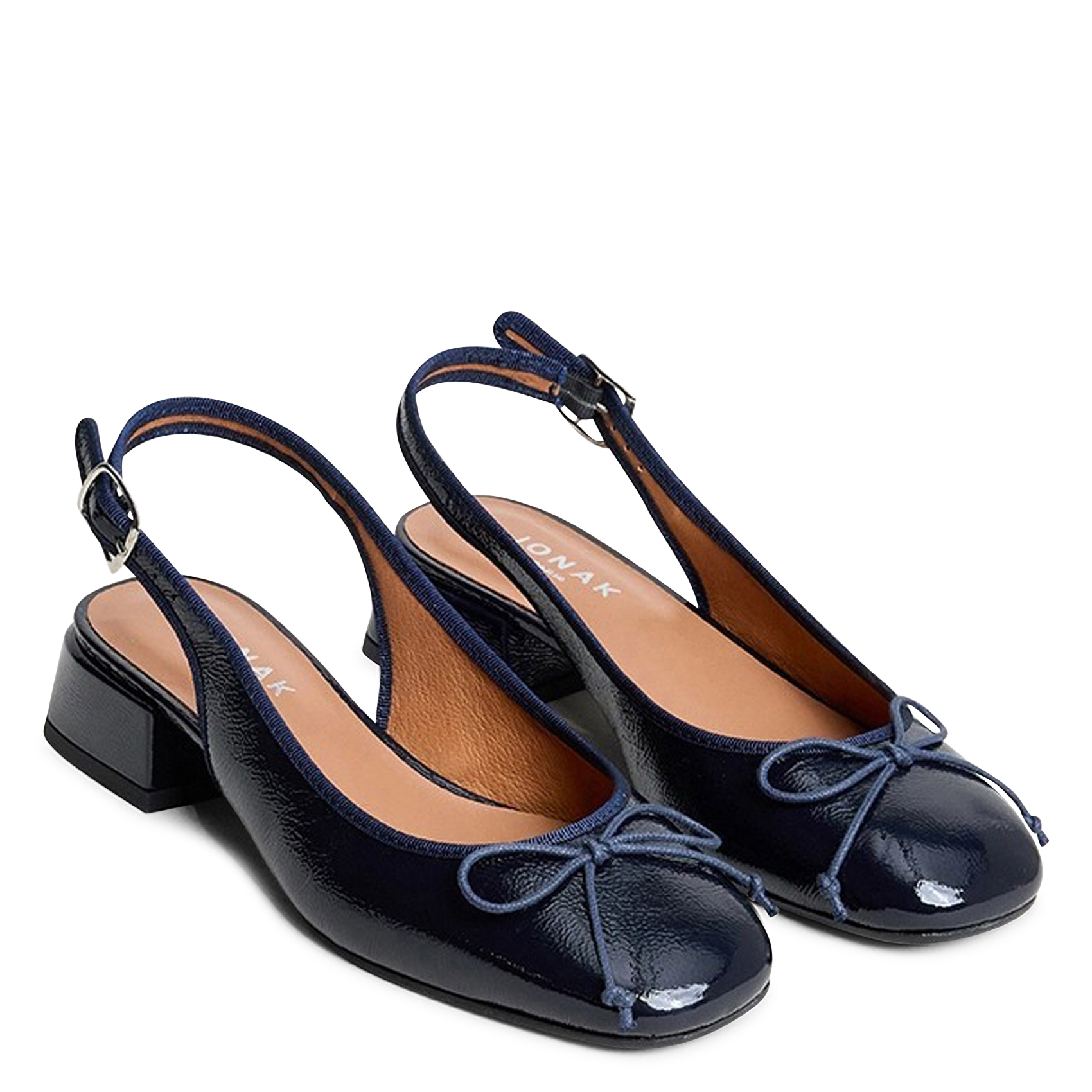 Slingback patent leather ballet flats JONAK Blue
