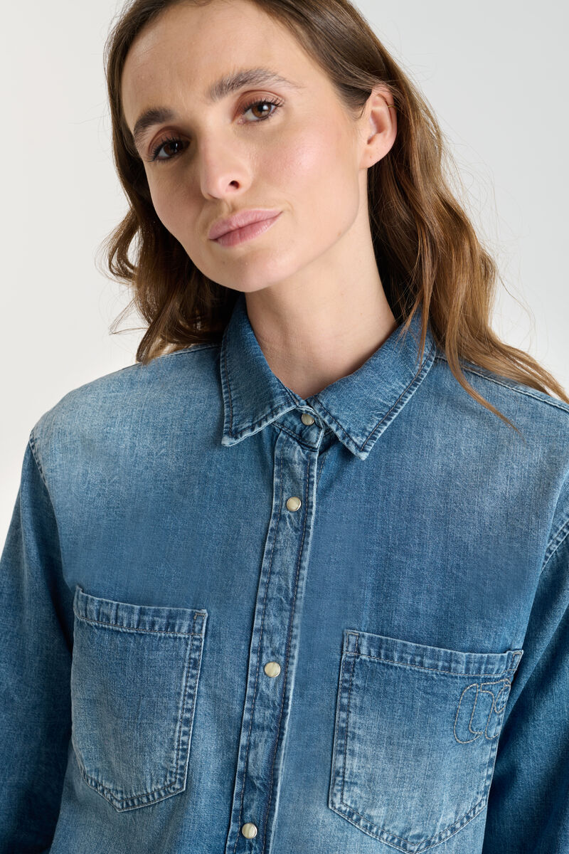 Denim shirt LE TEMPS DES CERISES Blue