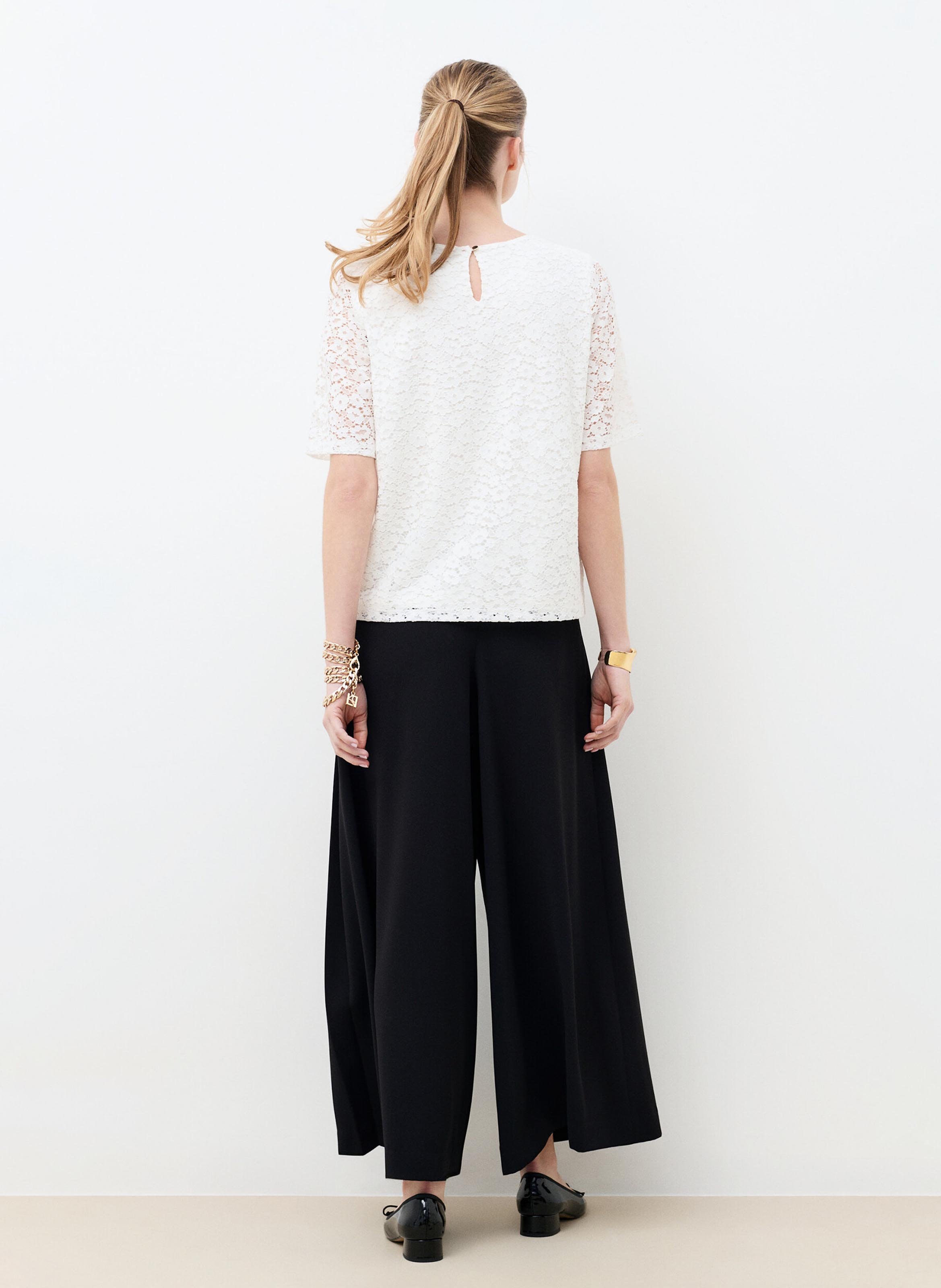 Camiseta de cuello redondo con manga 7/8 CAROLL Beige