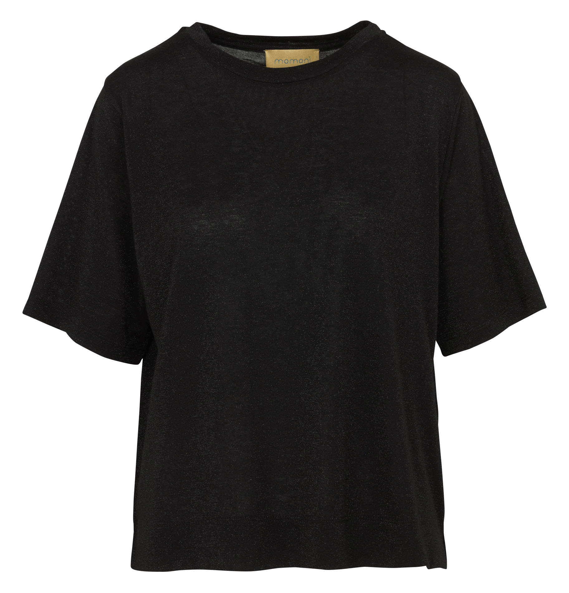 Weites T-Shirt mit Rundhalsausschnitt und Metallic-Effekt MOMONI Schwarz
