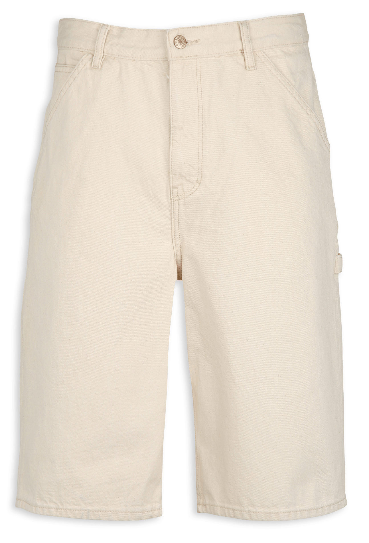 Short denim en coton SOLID Beige