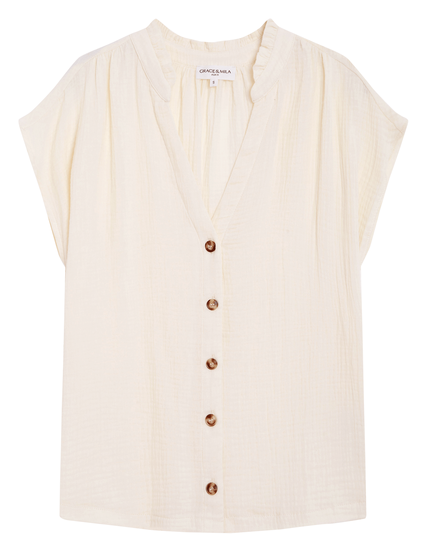 Cotton tunic top GRACE ET MILA White