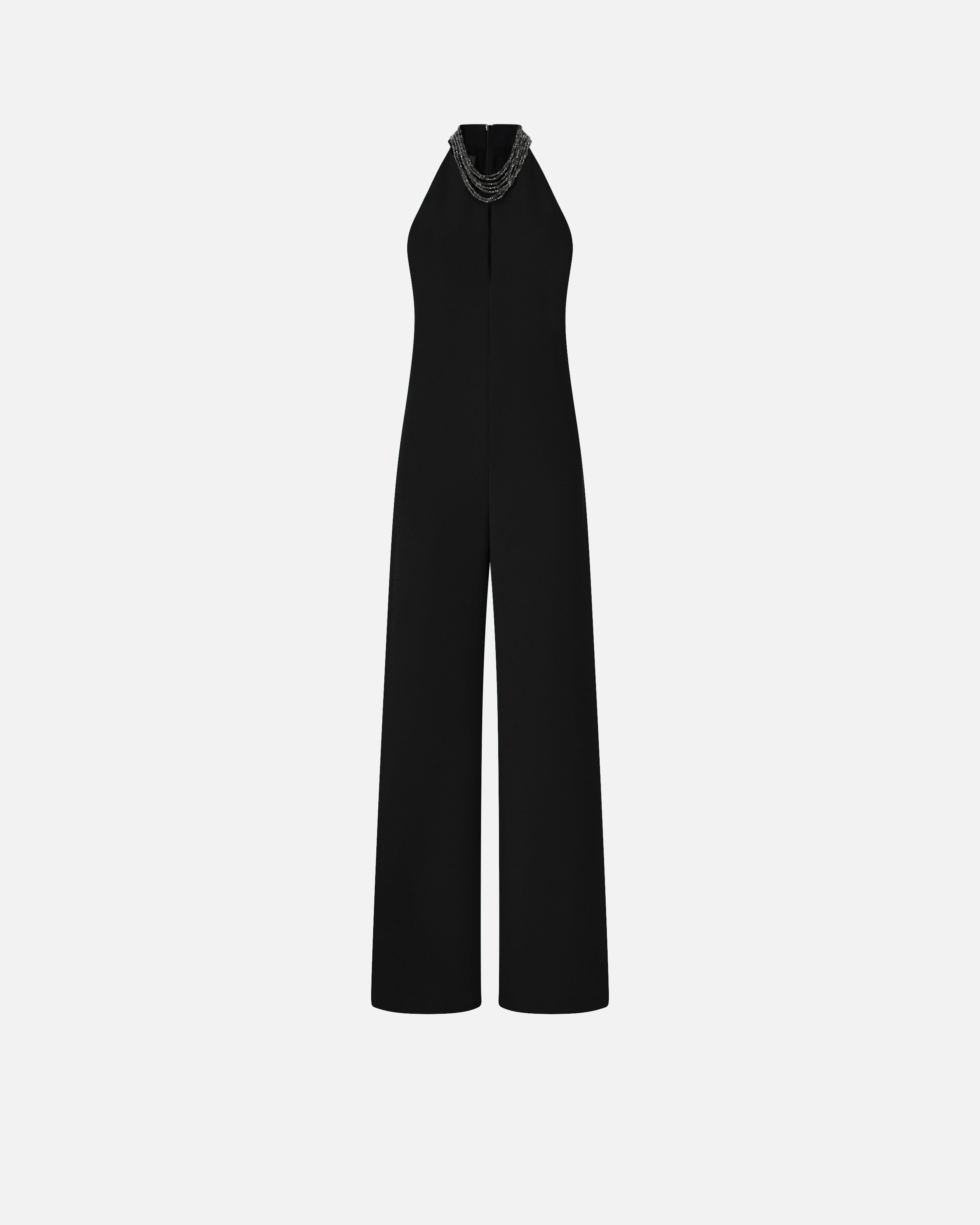 Combinaison-pantalon à encolure américaine et bijou décoratif PINKO Noir