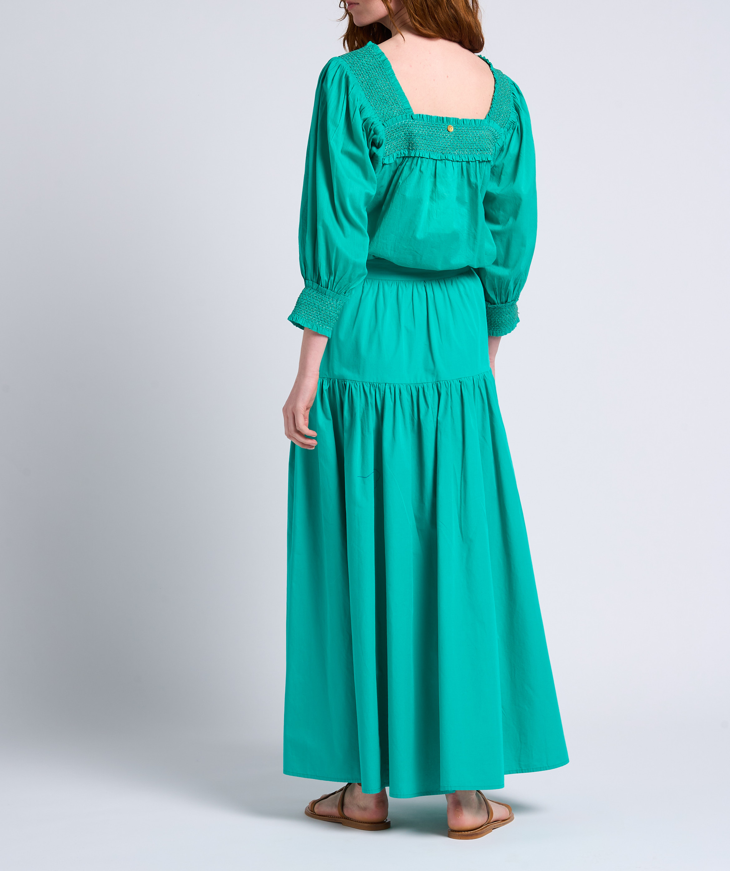 Long A-line cotton skirt ANTIK BATIK Blue