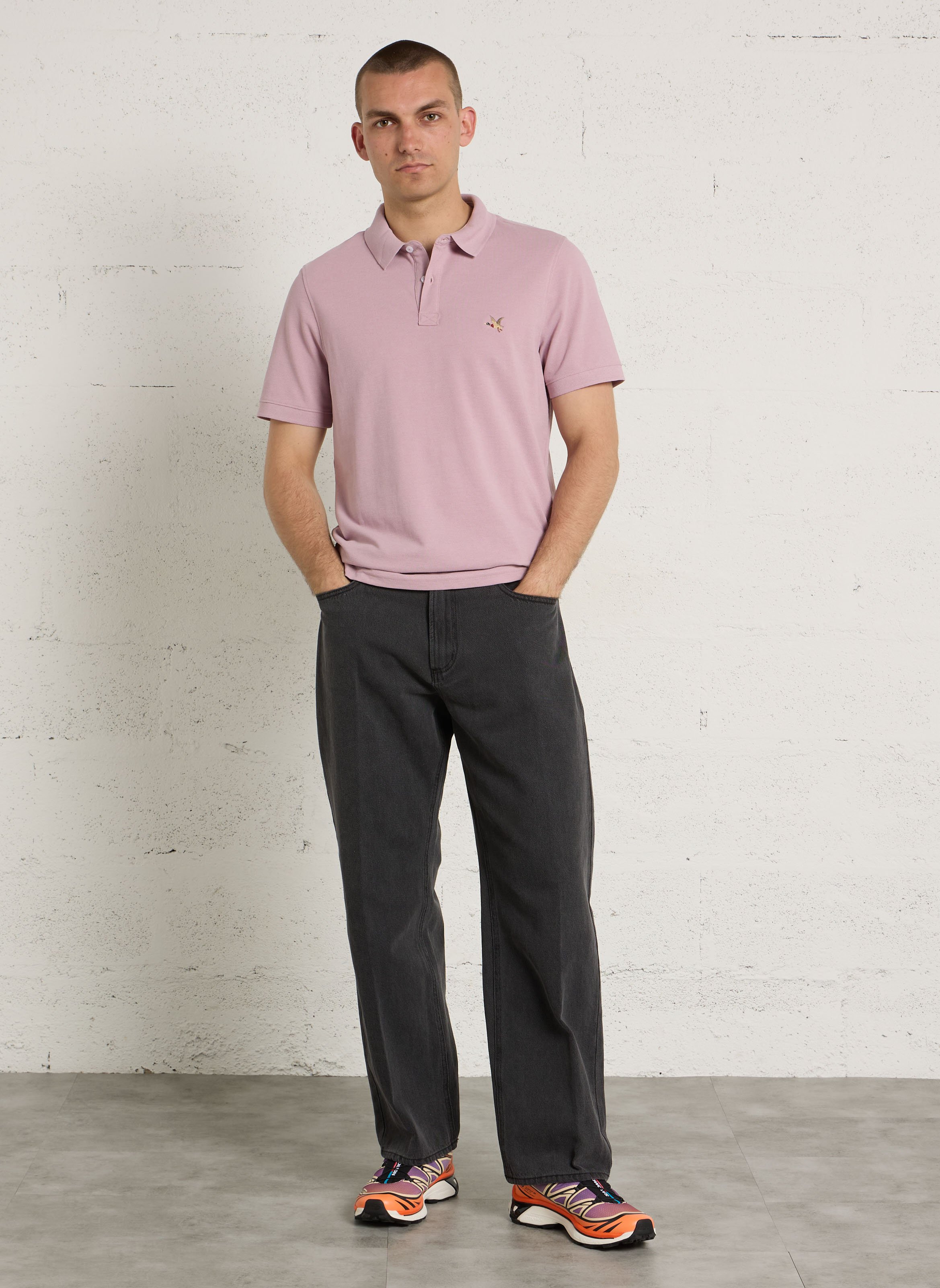 Short-sleeved organic cotton polo shirt CHEVIGNON Pink