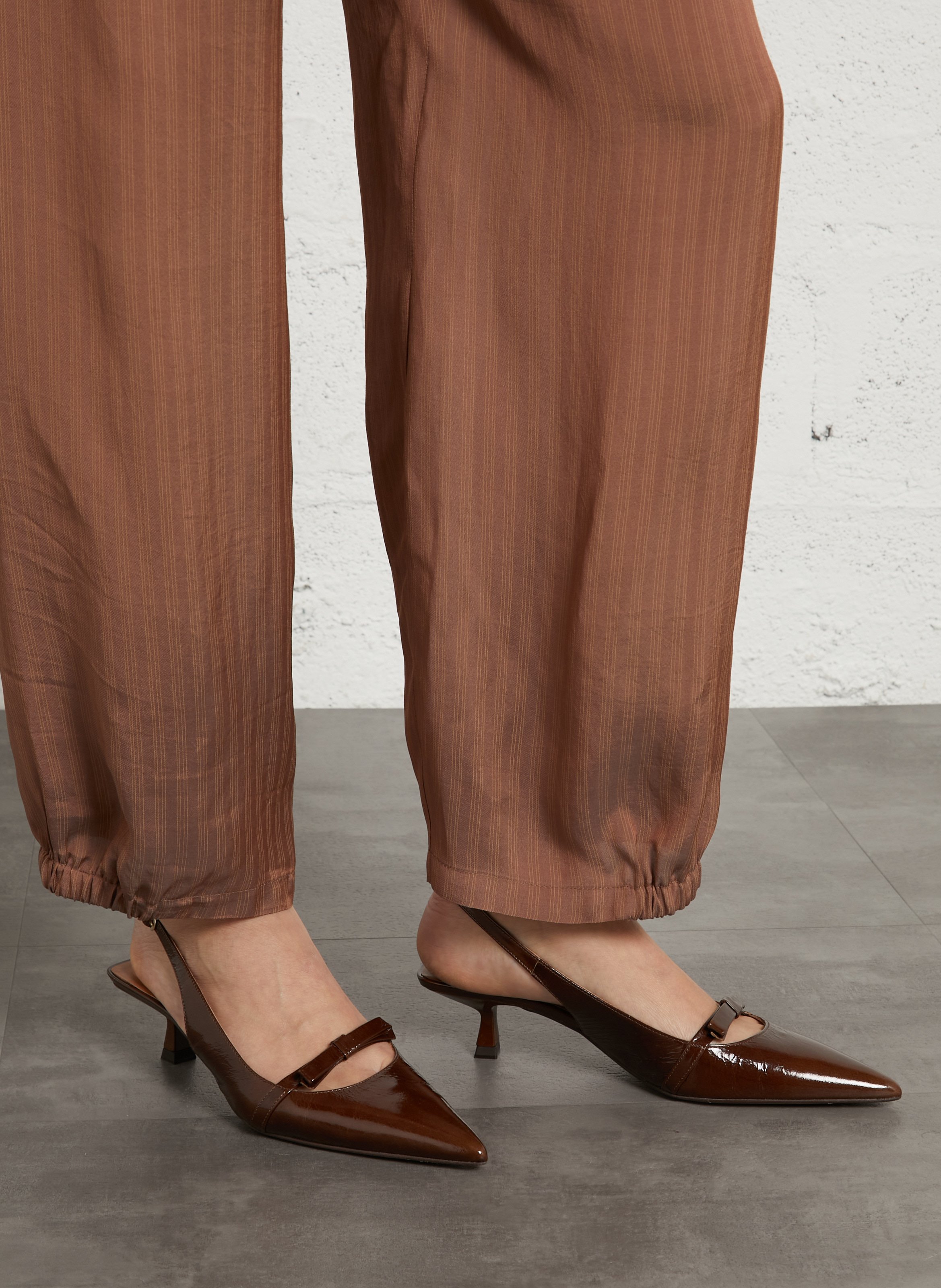 Slingback Lackleder Pumps SAISON 1865 Braun