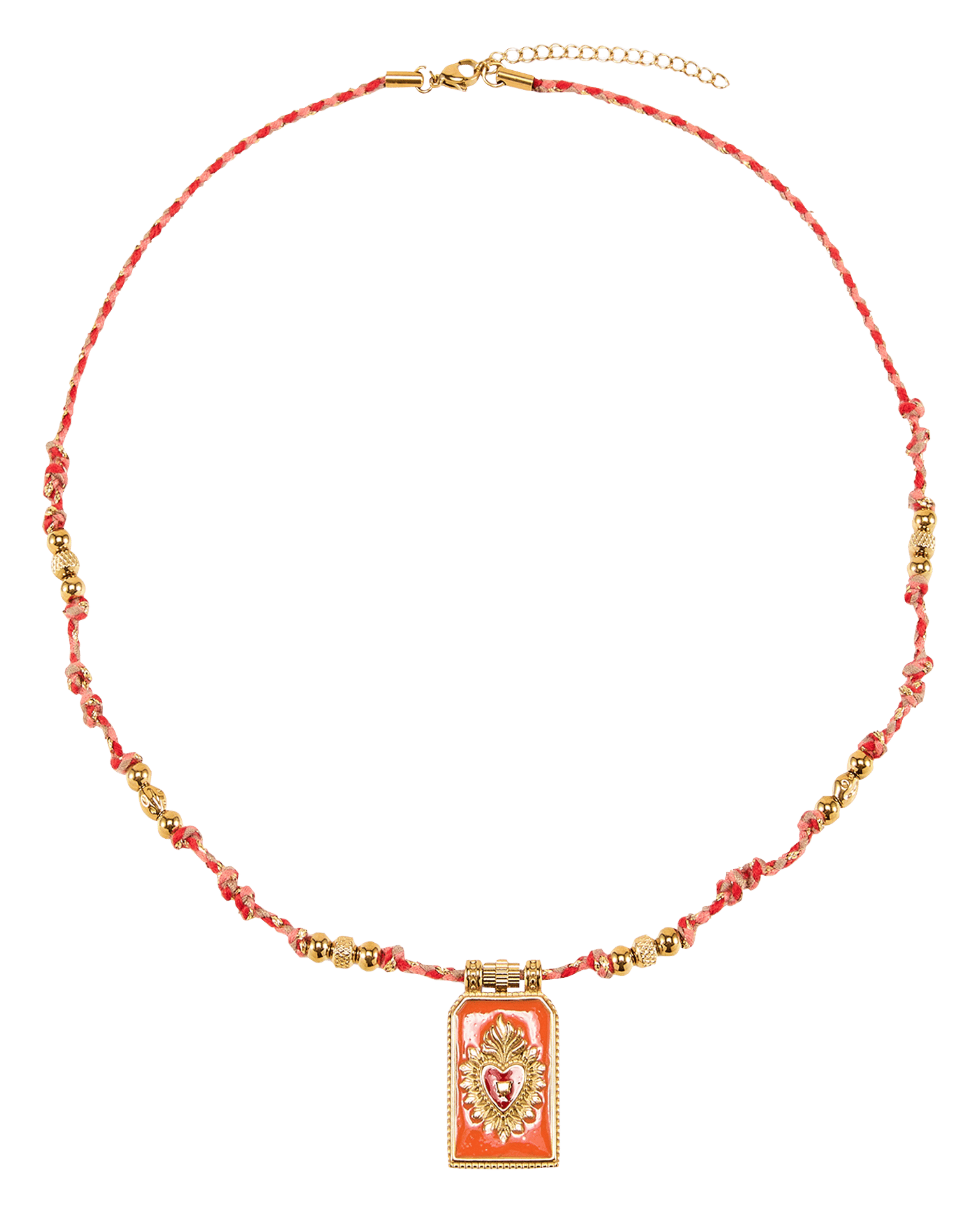 Halskette aus Baumwollmischung AU PRINTEMPS PARIS Orange