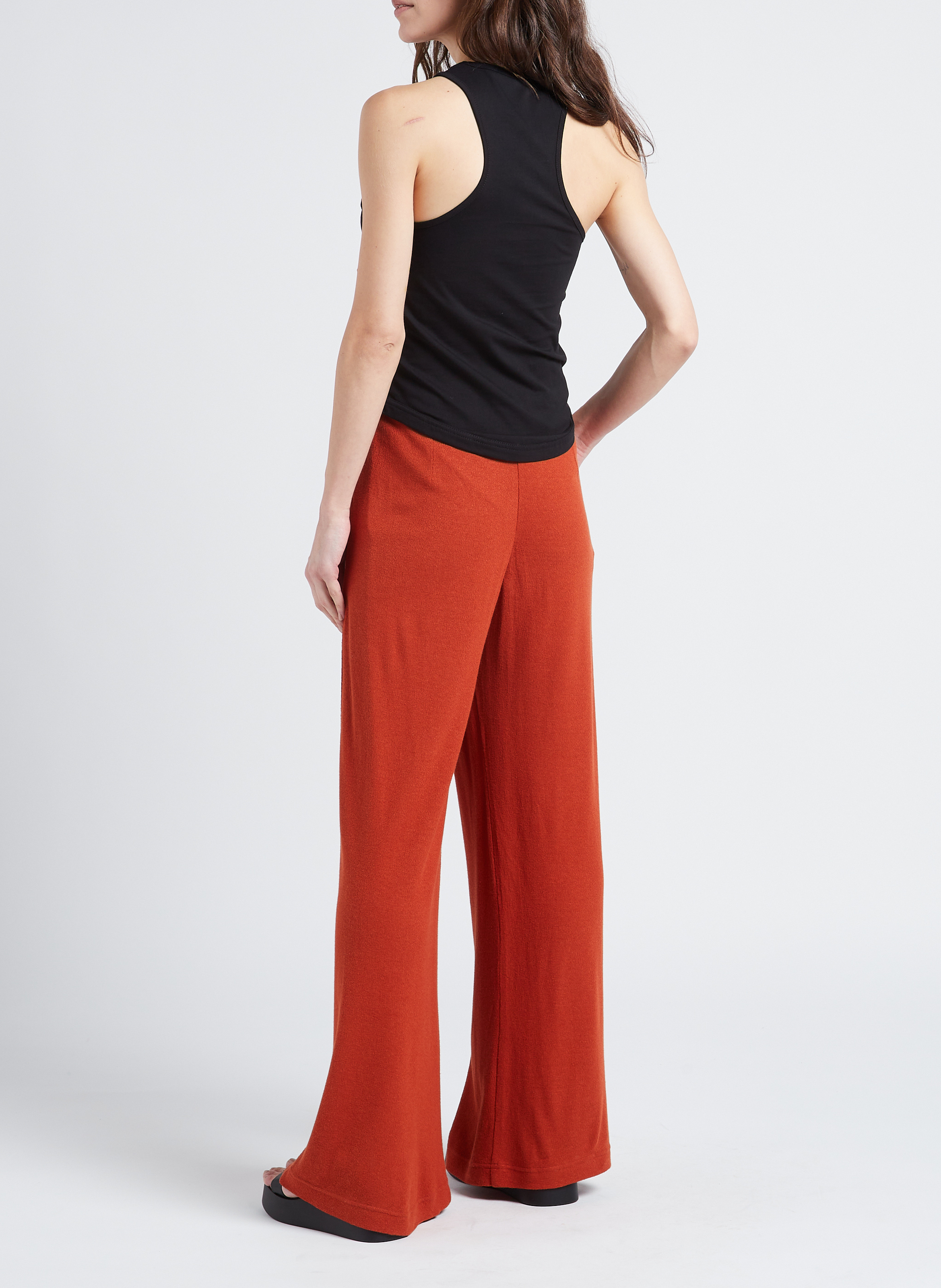 Wide-leg high-waisted linen-blend pants MAX MARA LEISURE Golden