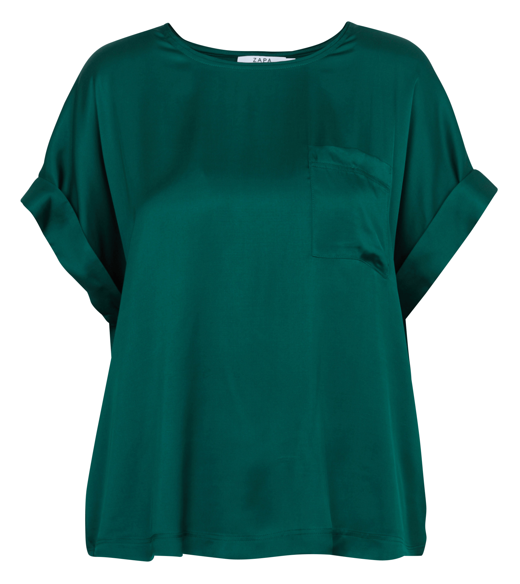 Oversized satin t-shirt ZAPA Blue