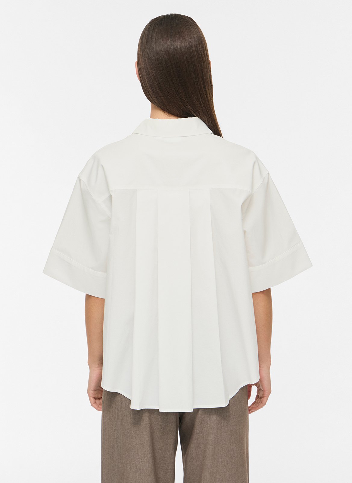 Straight shirt with classic collar VILA White