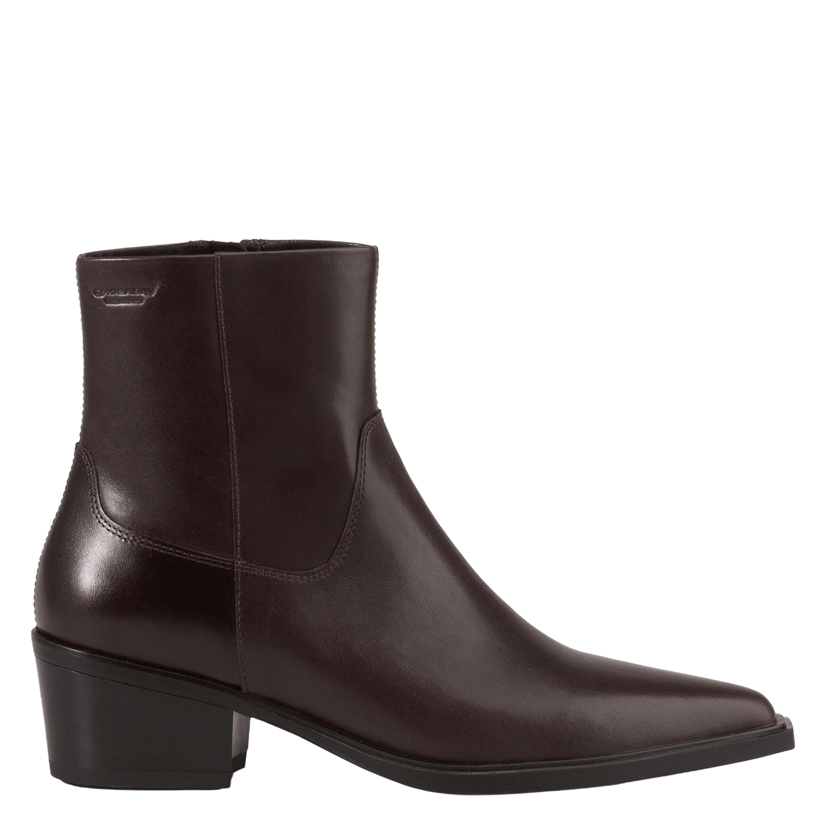 Leather mid-calf boots with pointed toe VAGABOND Brown