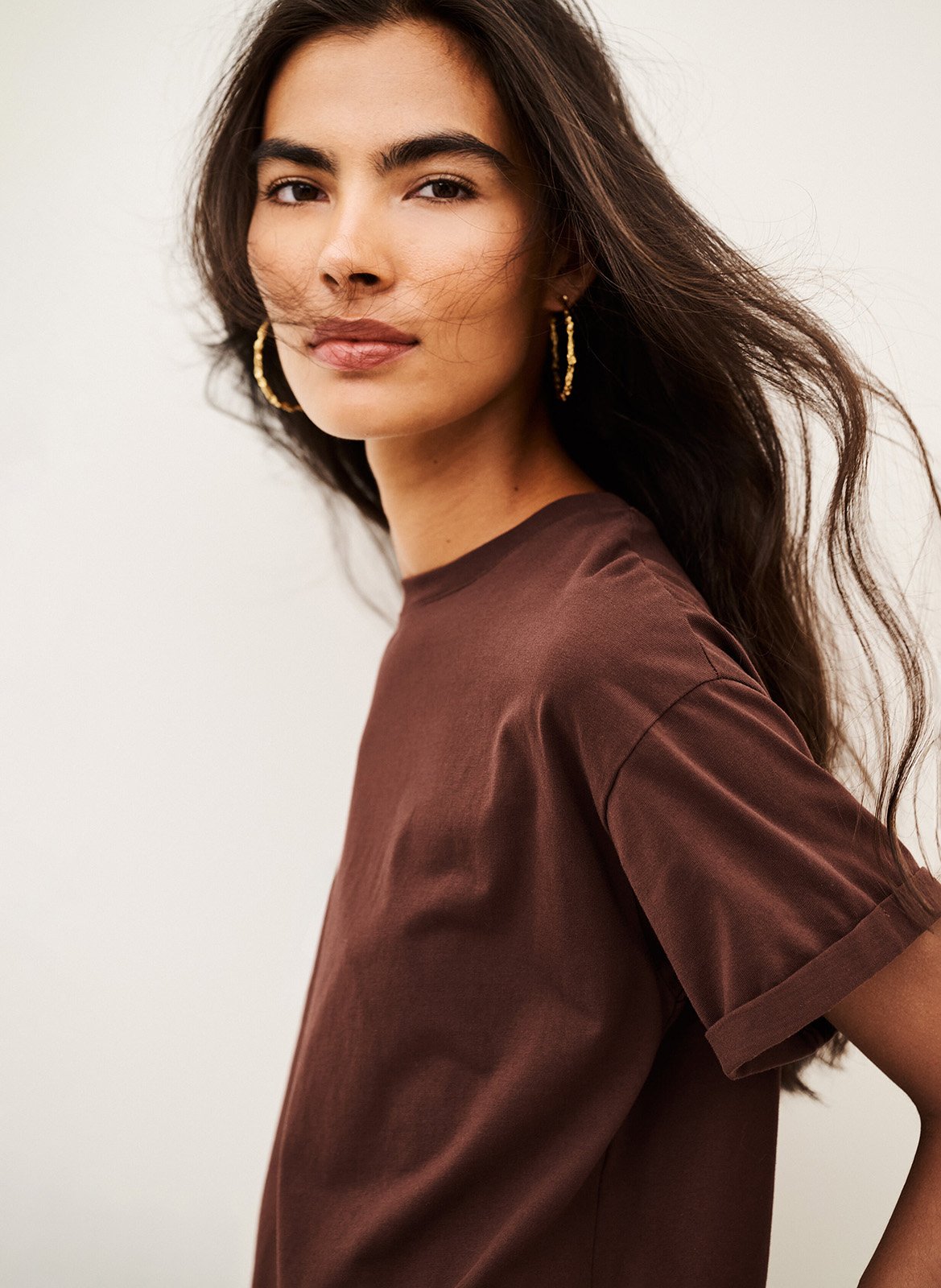 Tee-shirt manches courtes en coton BA&SH Rouge