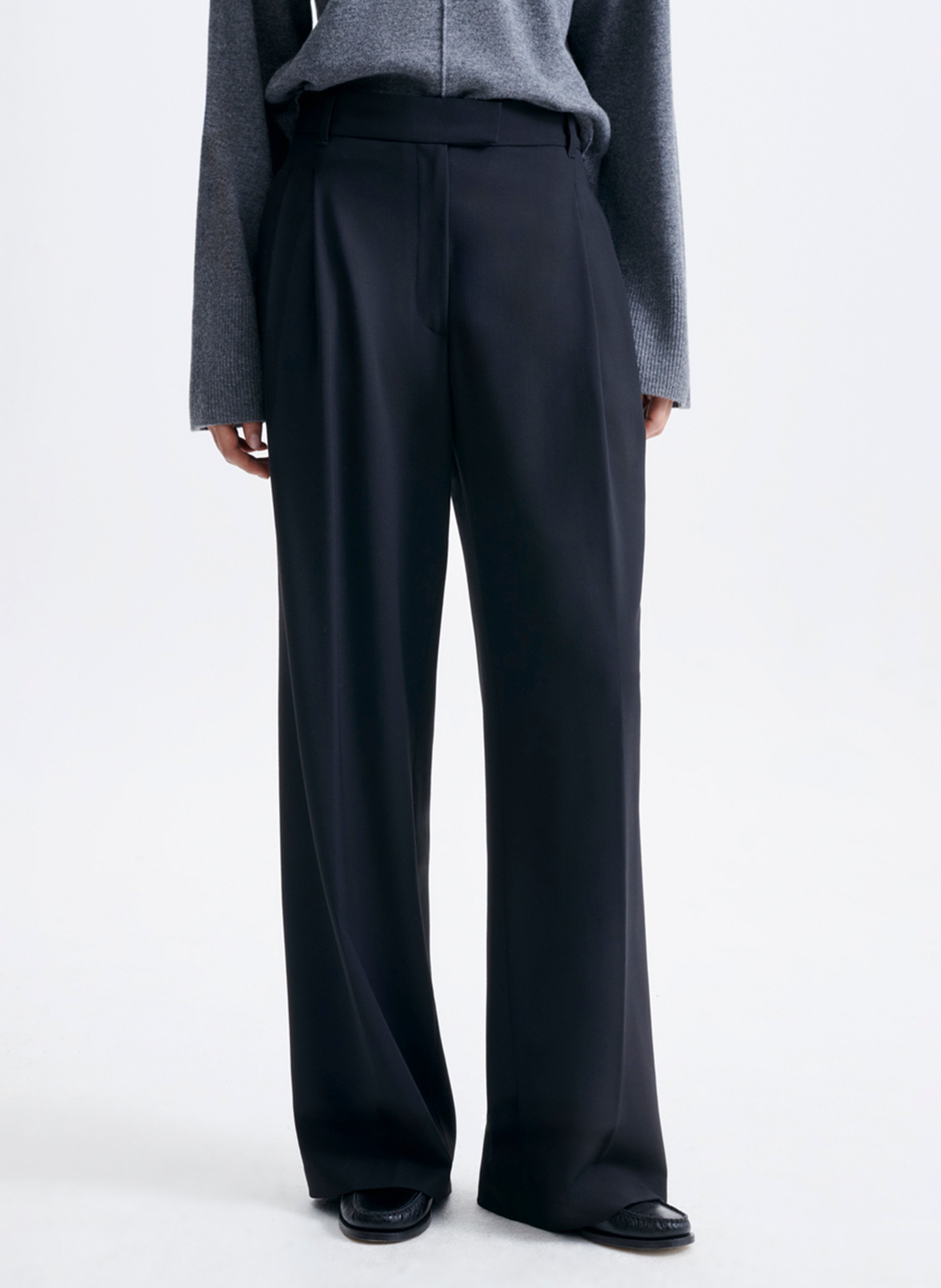 High-waisted wide-leg tailored trousers VANESSA BRUNO Black