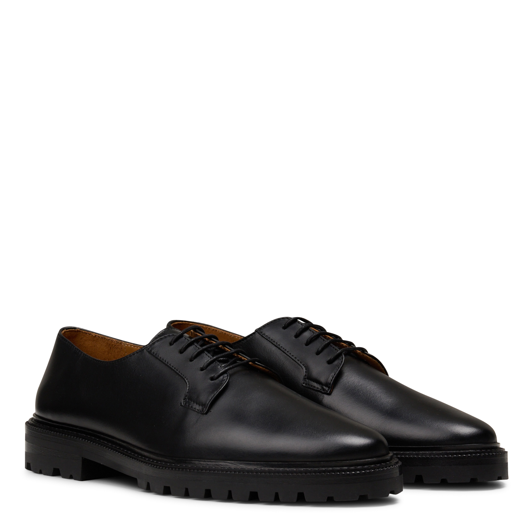 Lace-up leather Derby shoes BOBBIES Black