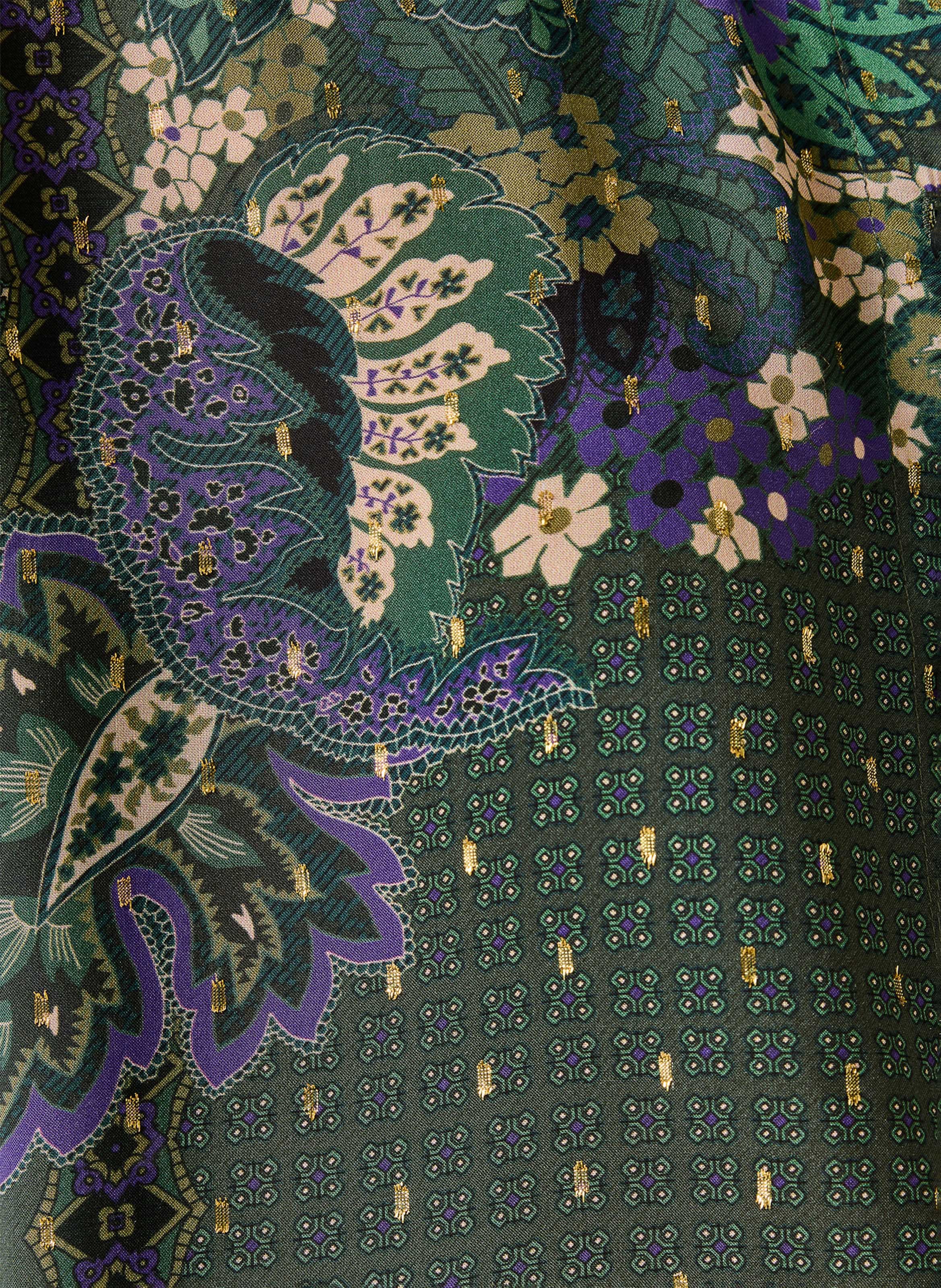 Loose printed shirt LA FEE MARABOUTEE Green