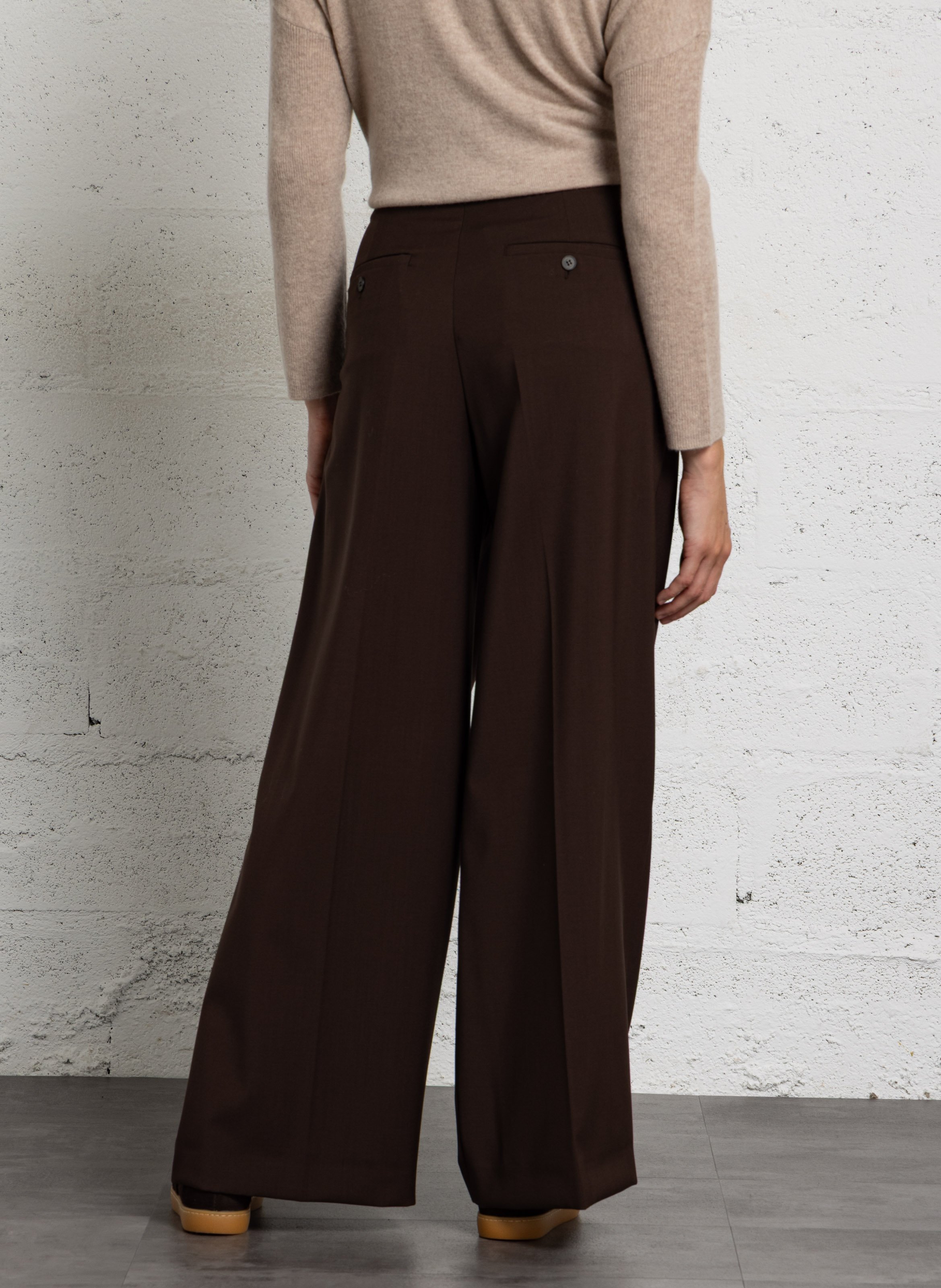 Wool tailored trousers MAX MARA WEEK END Brown