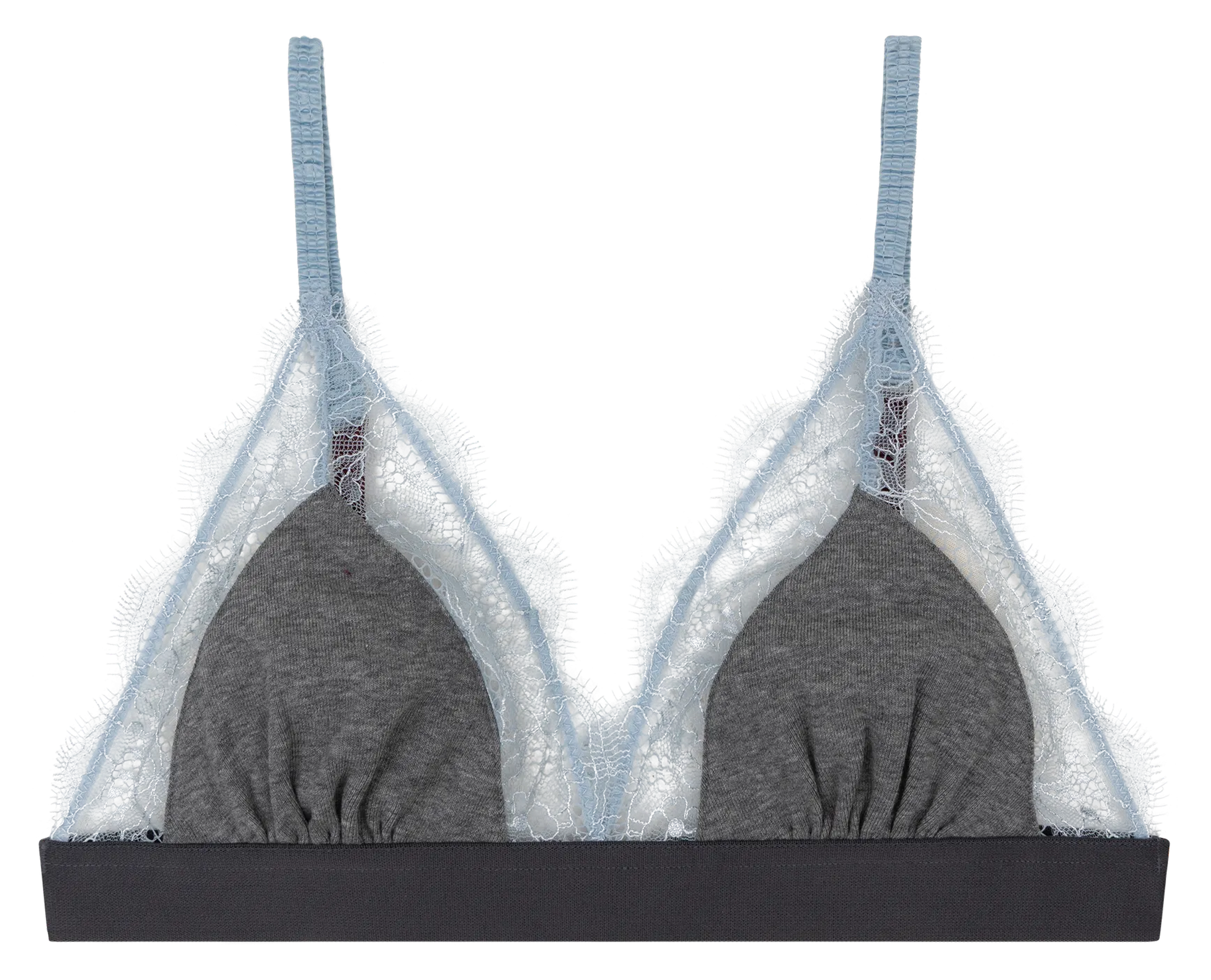 Bralette triangle en dentelle LOVE STORIES Gris