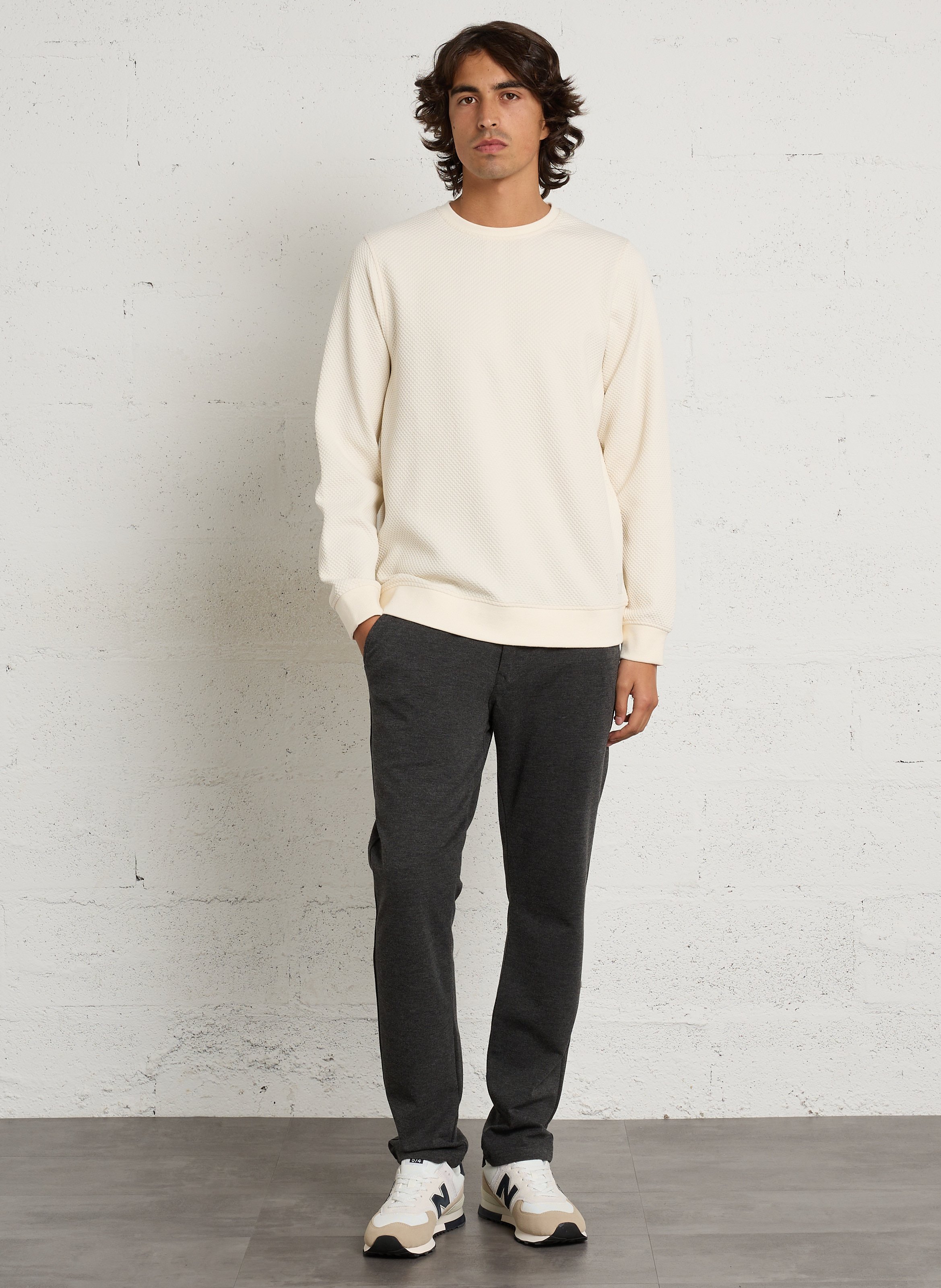 Pantalon droit LE TEMPS DES CERISES Gris