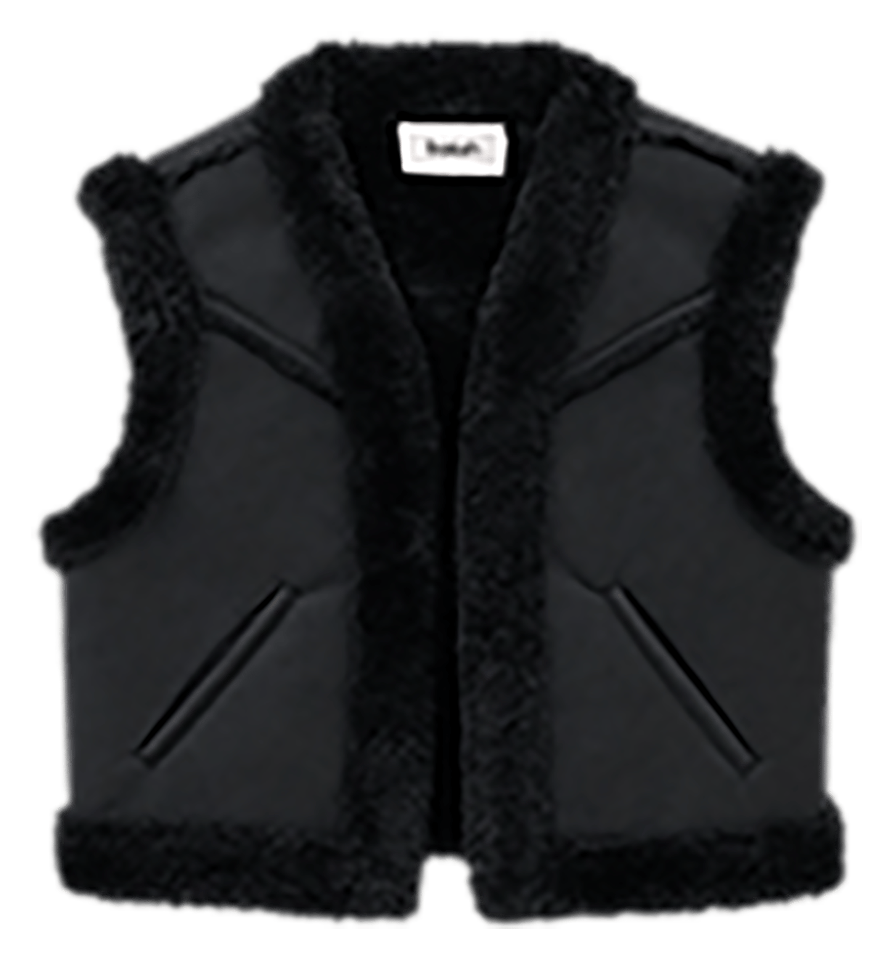 Einfarbige ärmellose Jacke BA&SH Schwarz