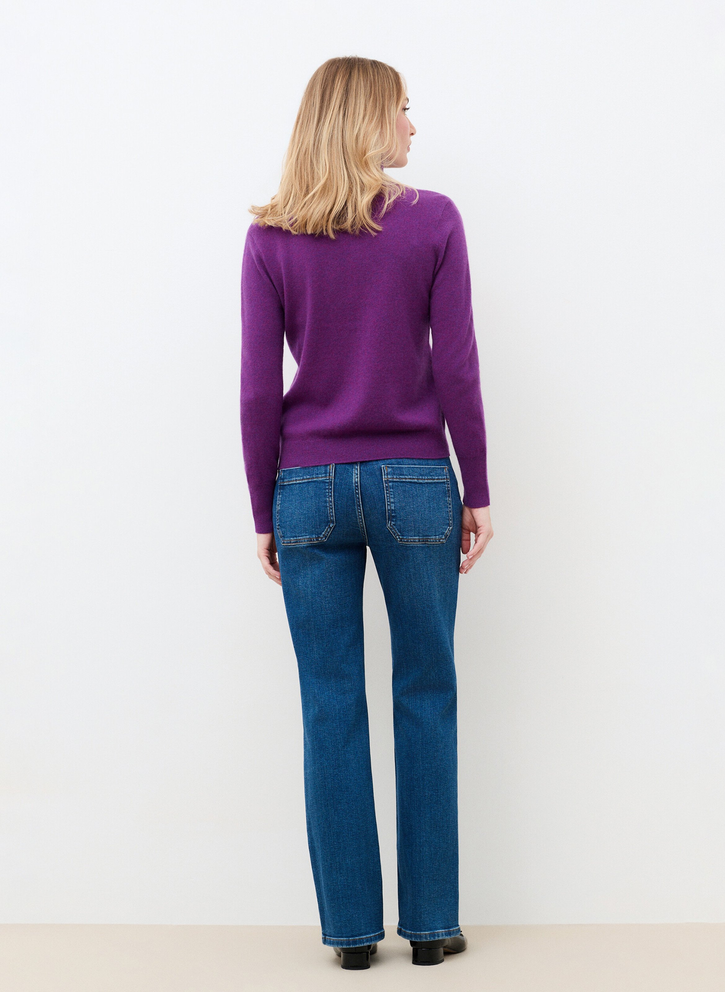 Rollkragenpullover aus Kaschmir | Violett CAROLL Damen
