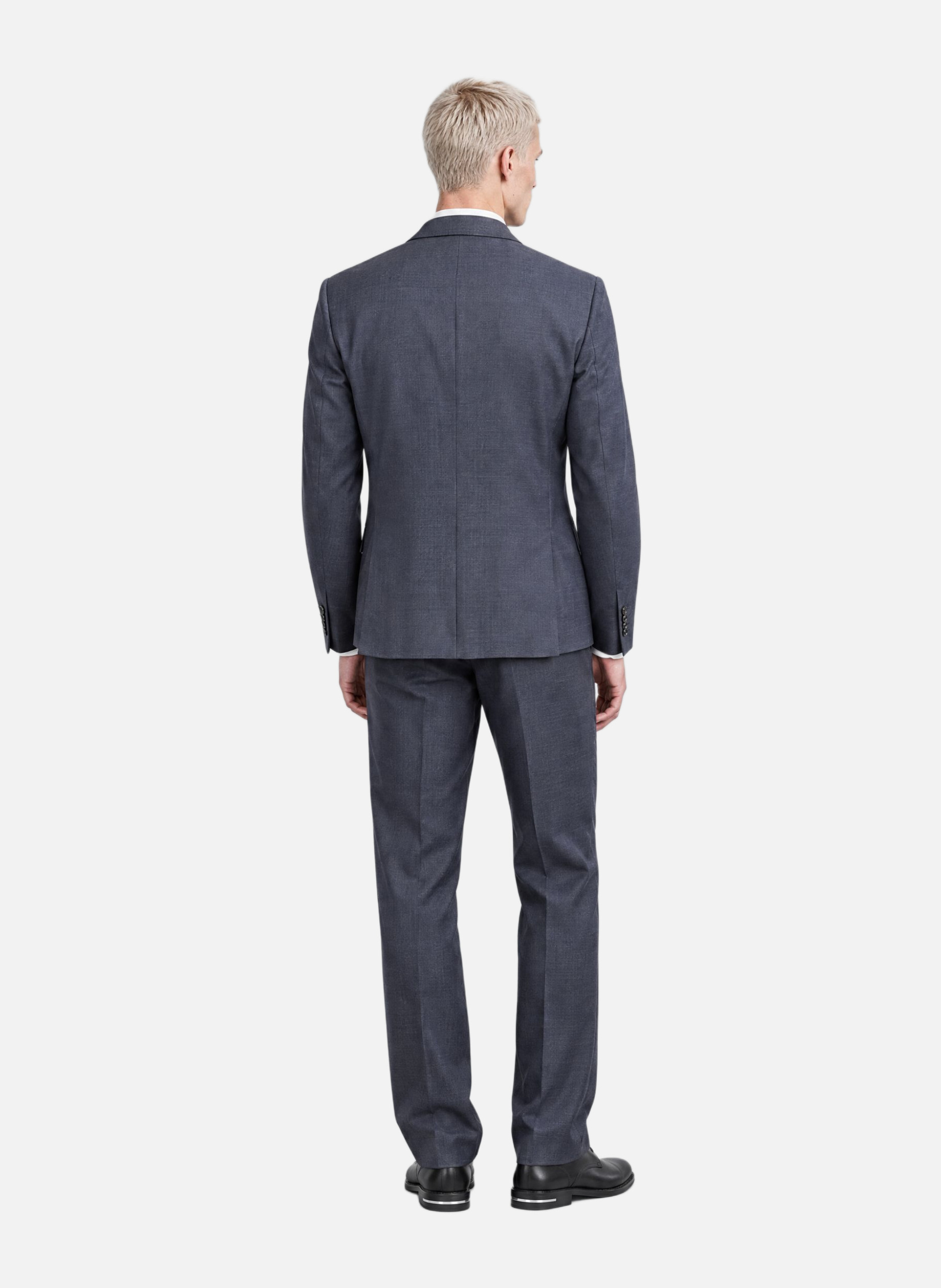 Fitted wool tartan suit jacket THE KOOPLES Blue