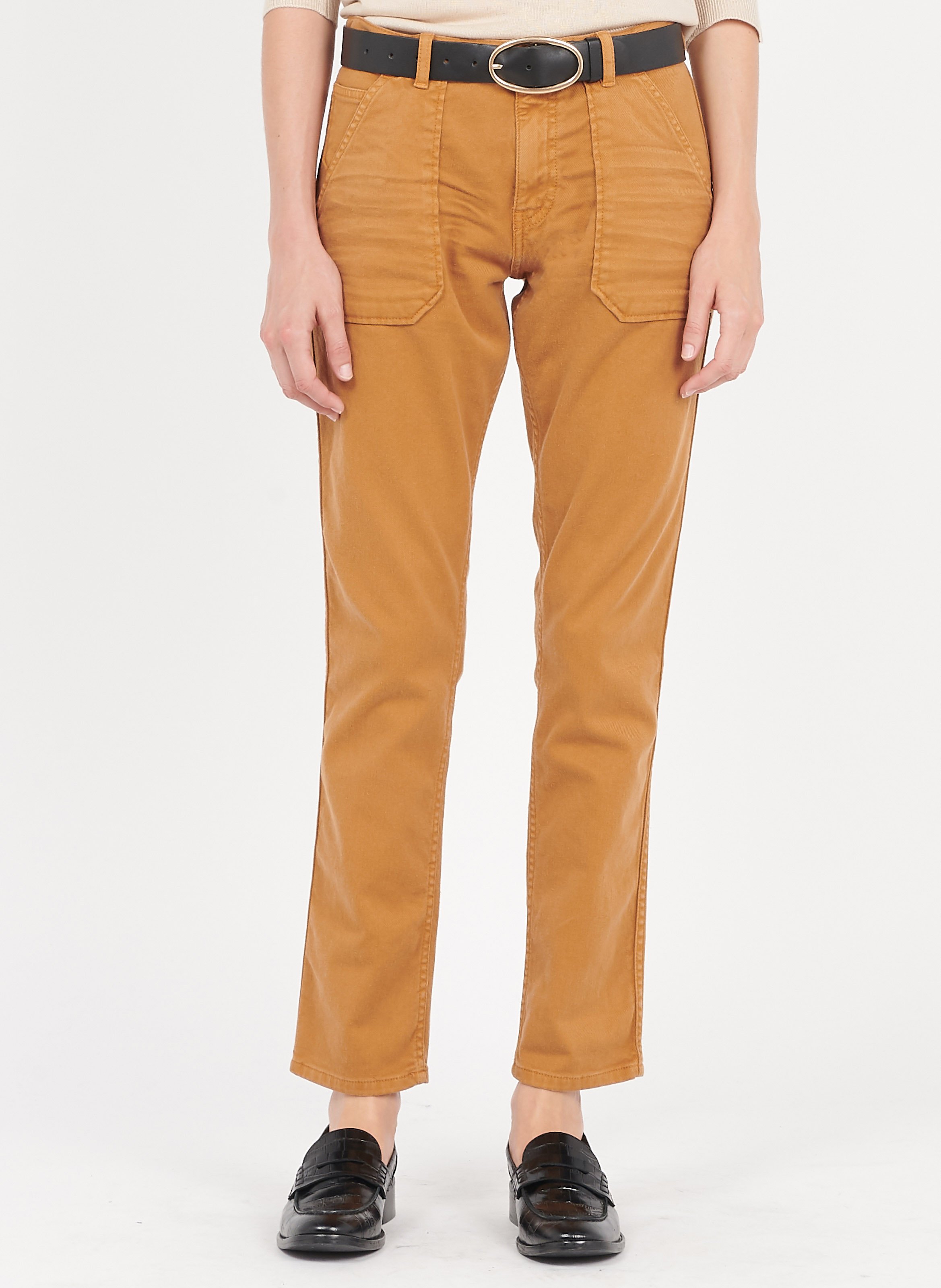 Jeans Dritti A Vita Normale Caramel Acquaverde - Donna | Place des Tendances