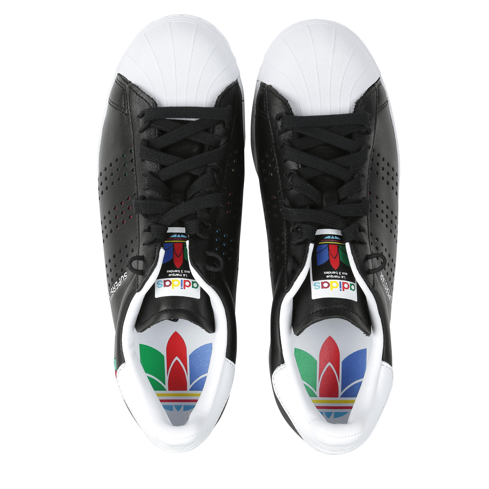 Adidas Superstar In Pelle Bicolore Cblack/green/ftwwht Adidas - Uomo |  Place des Tendances