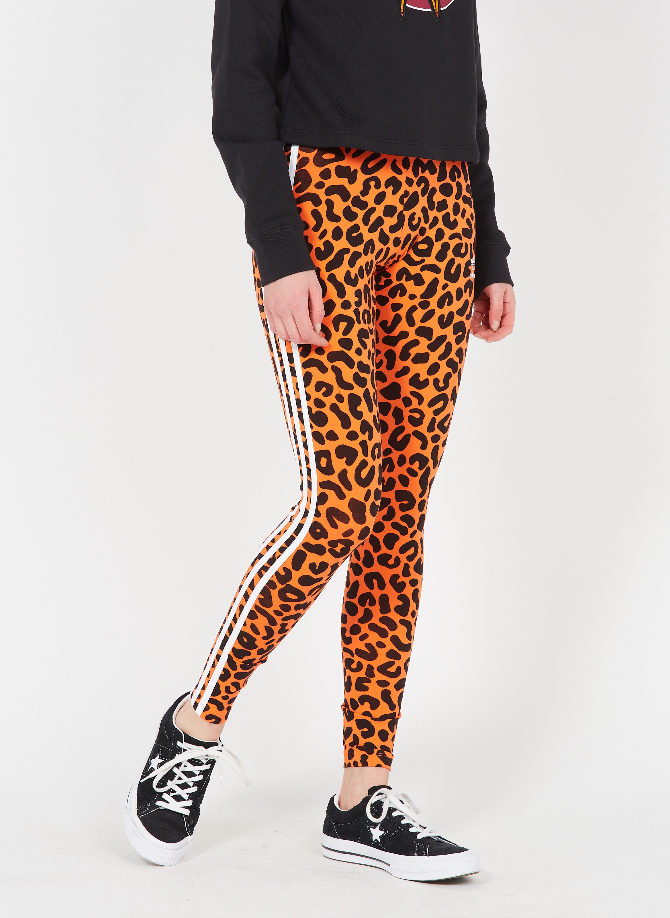 Leggings In Cotone Con Stampa Leopardata Truora/black Adidas - Donna |  Place des Tendances