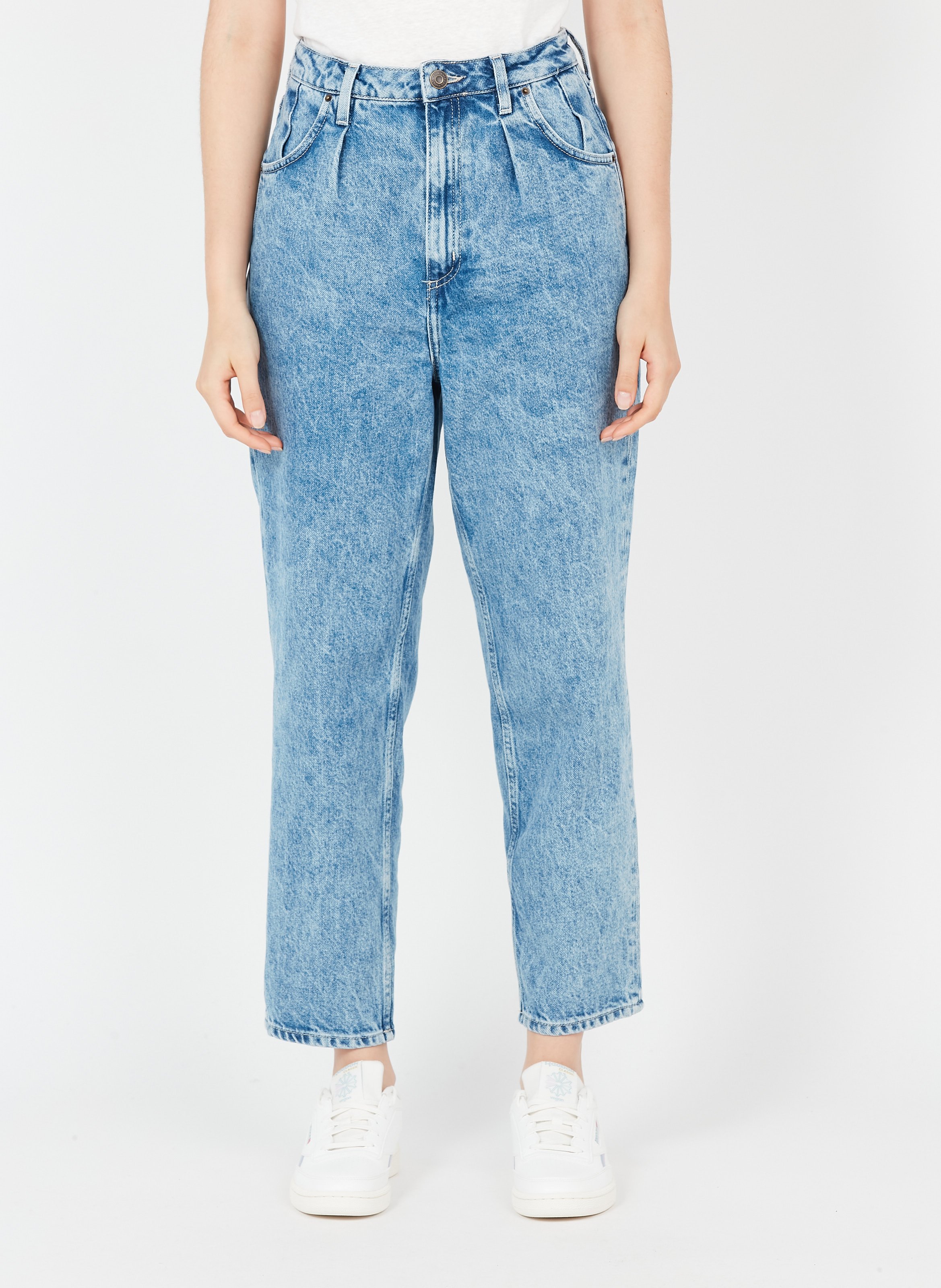 Jeans Larghi A Vita Alta Stone Bleu Clair American Vintage - Donna | Place  des Tendances